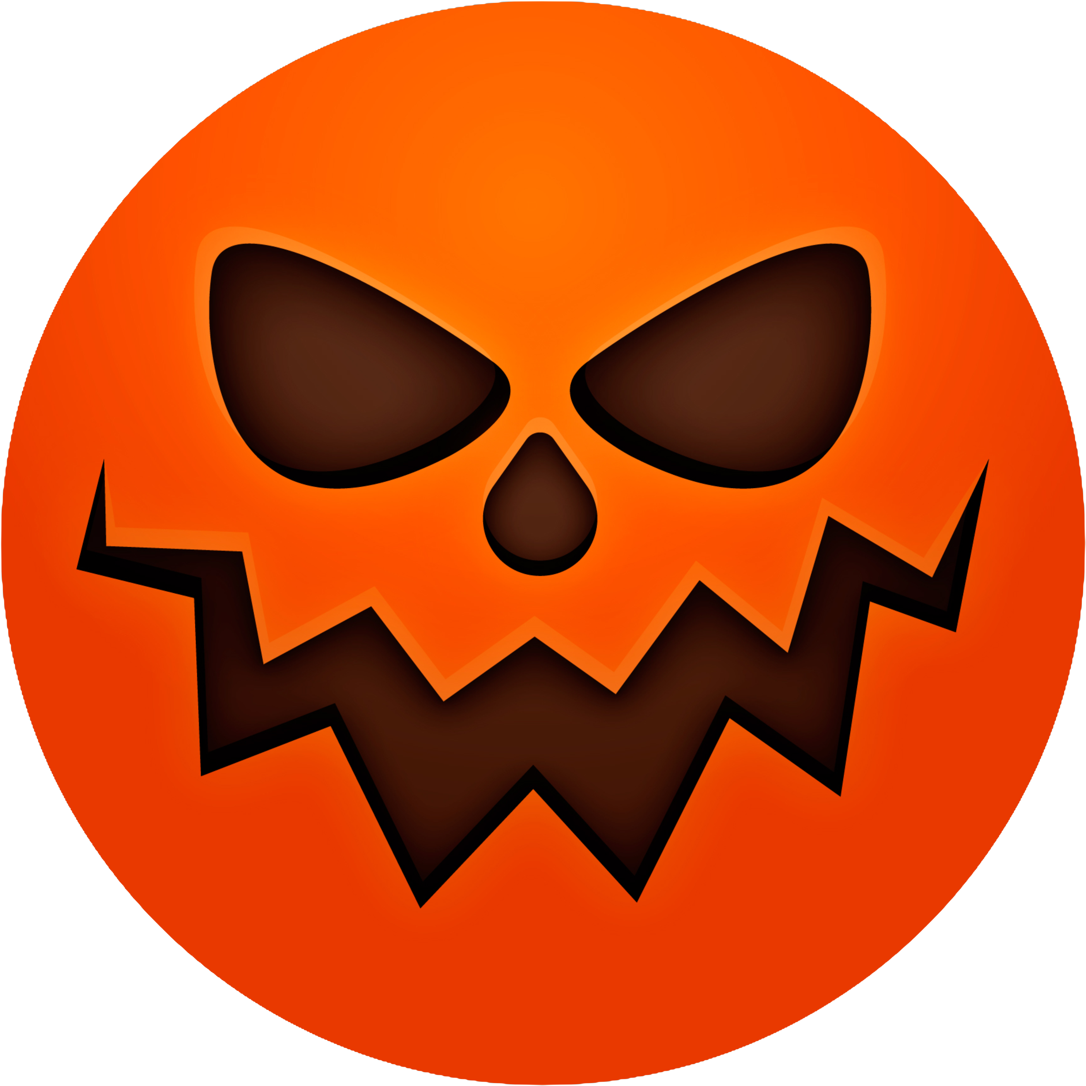 Scary Jack O’Lantern Halloween Sign, Bold Pumpkin Face Wall Art, Creepy Spooky Orange Decor