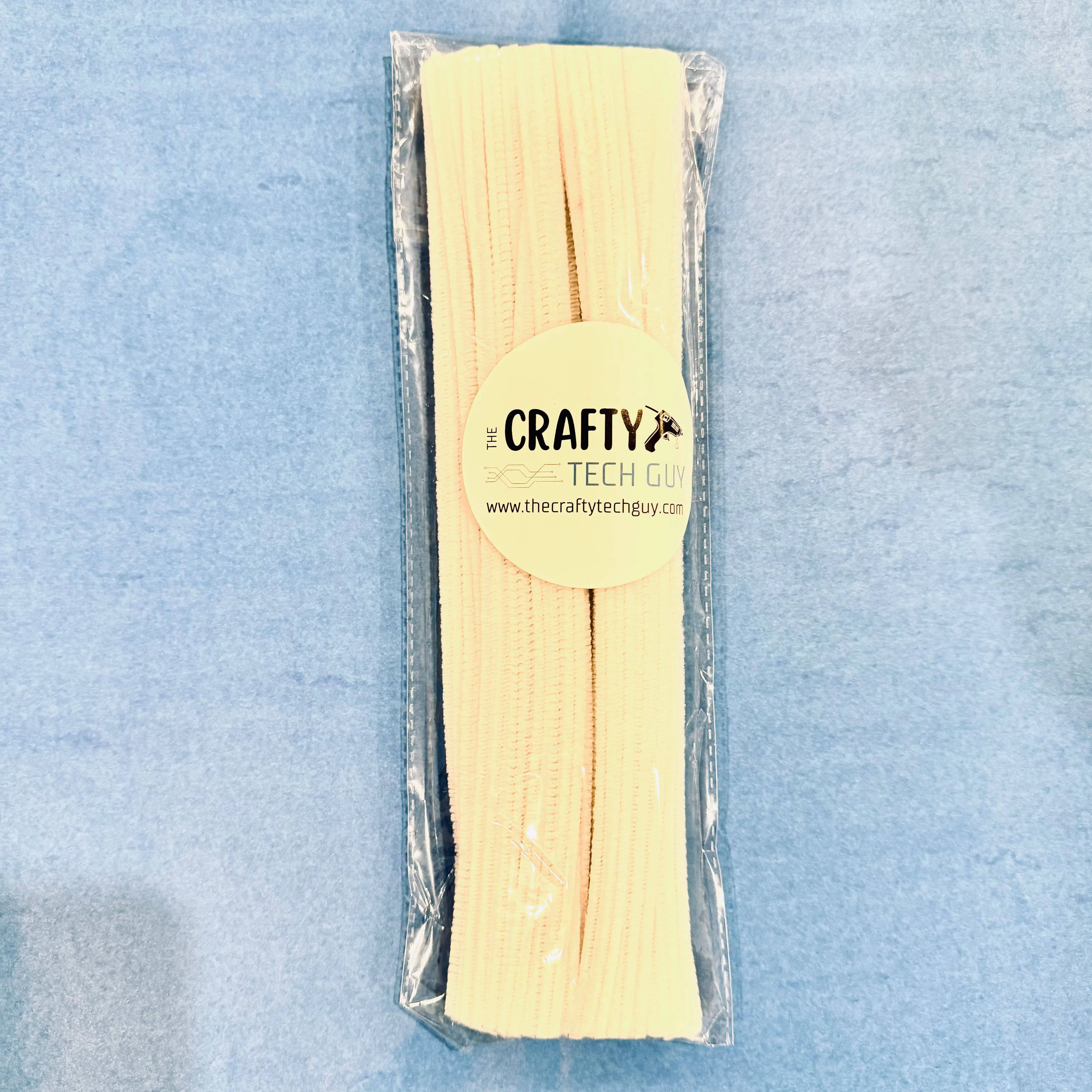 12" white chenille stem, pipe cleaner, 100 per pack