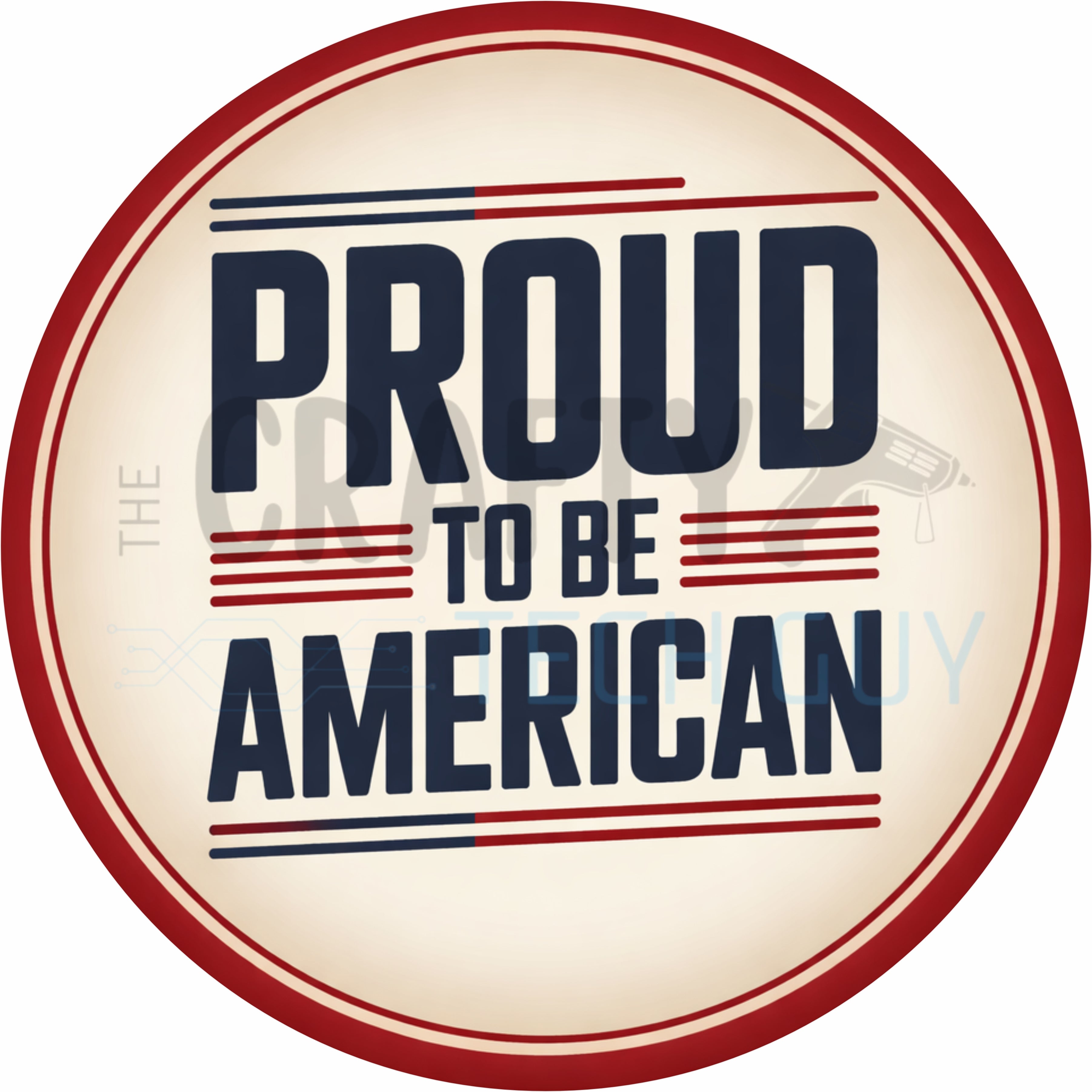 Proud to Be American Patriotic Round Wreath Sign Americana Fourth of July Decor