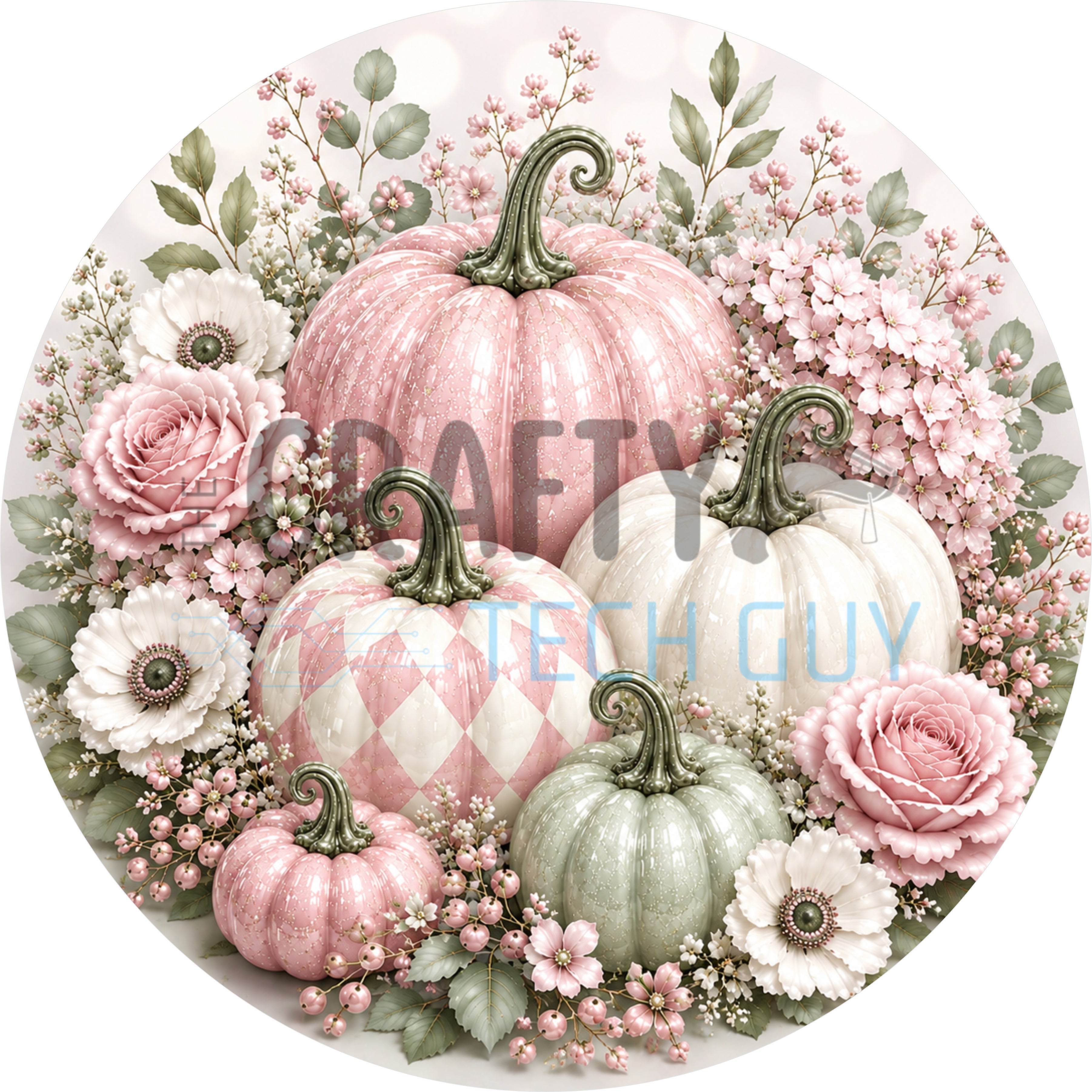 Letrero fantasma de cuadros vichy rosas con piruleta y lazos: una bonita decoración de pared para Halloween.