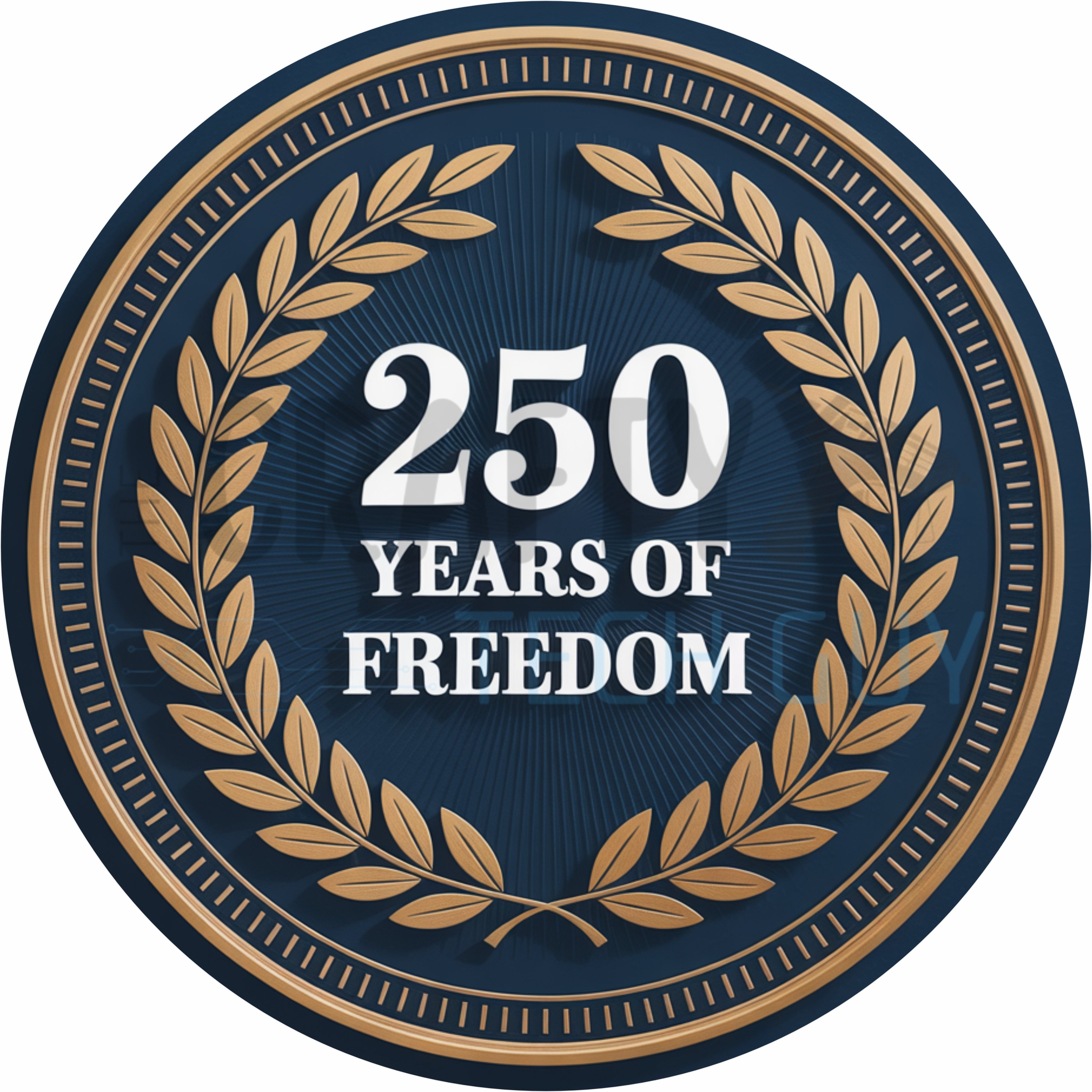250 Years of Freedom Patriotic Americana Round Wreath Sign