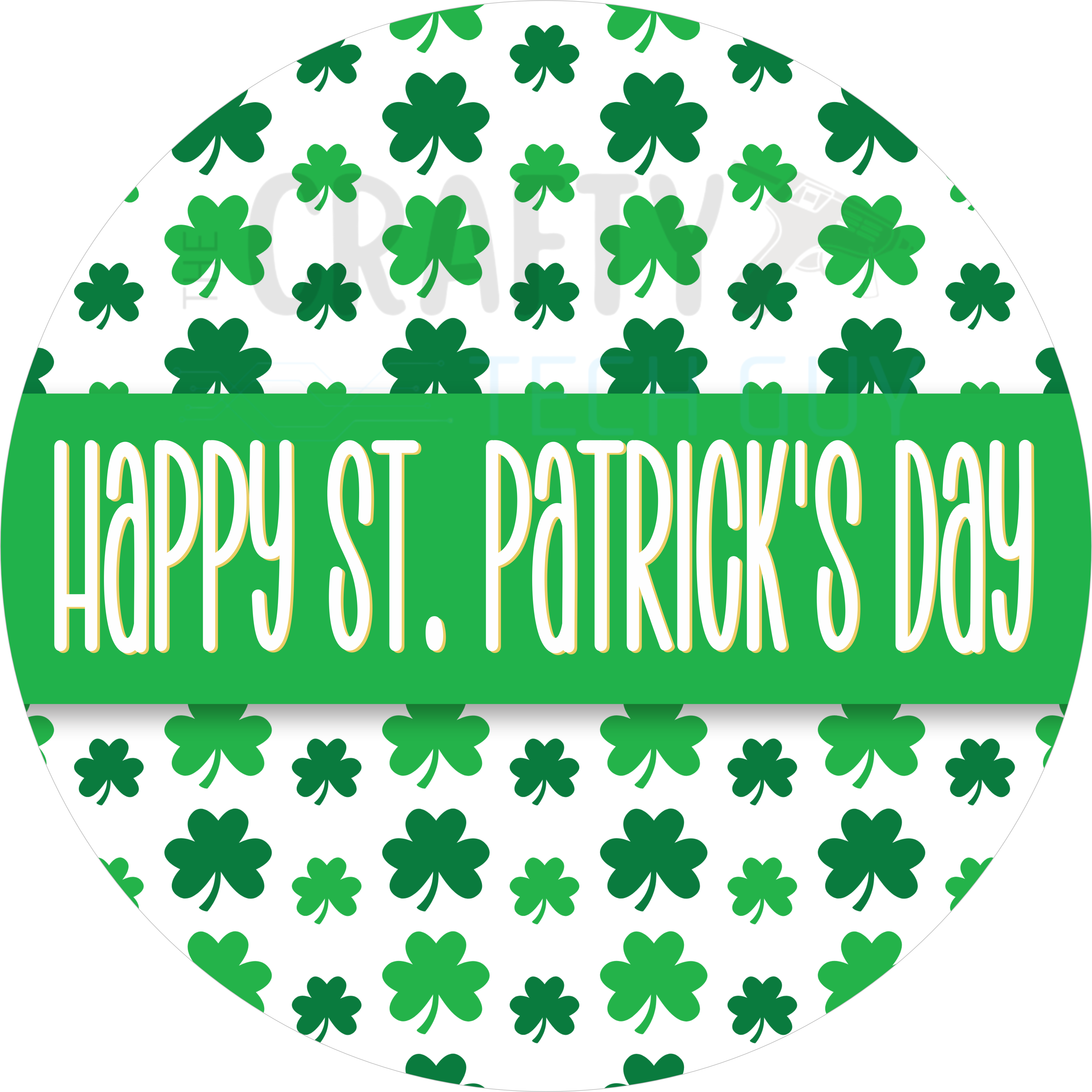 Happy St. Patrick’s Day Shamrock Wreath Sign
