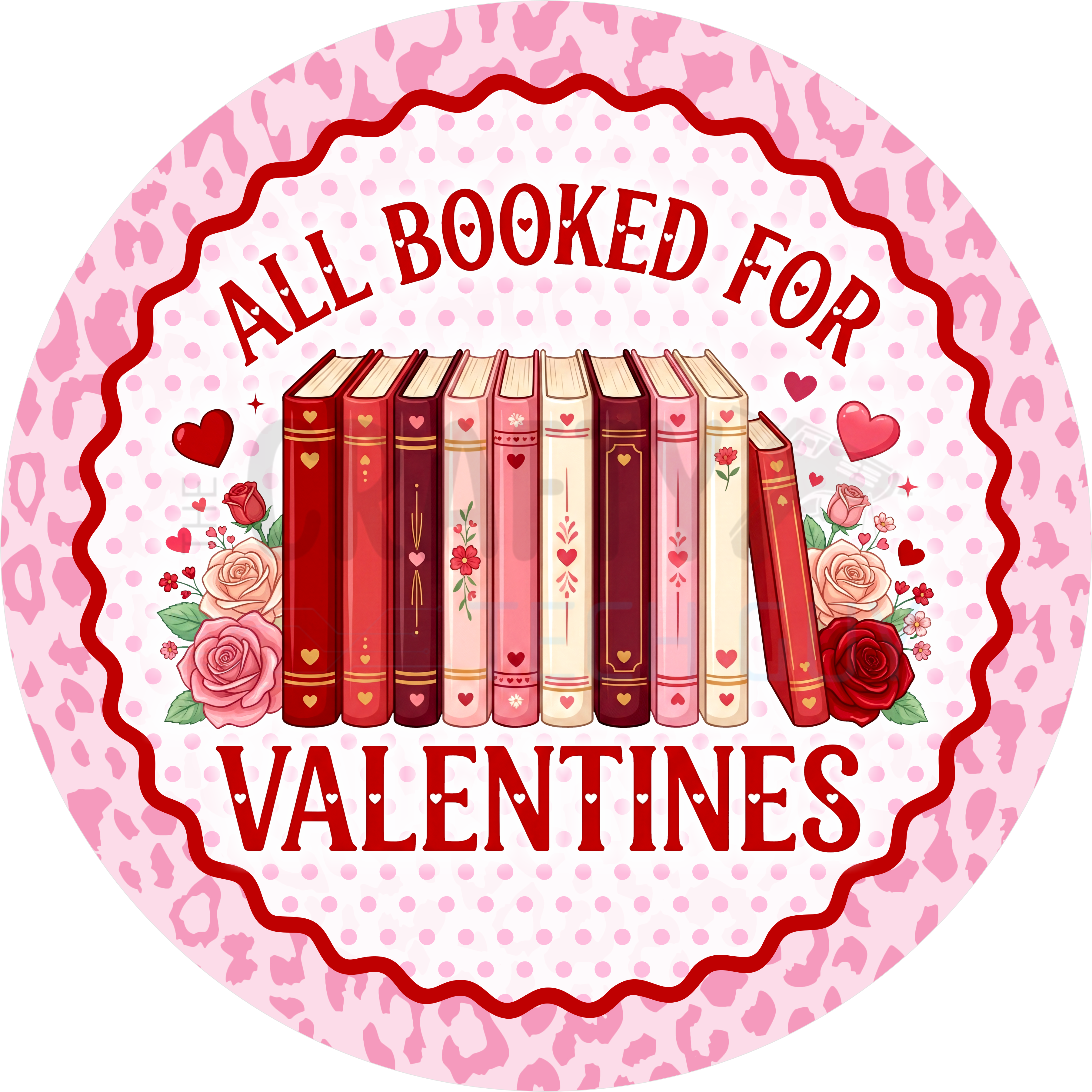 All Booked for Valentines Wreath Sign