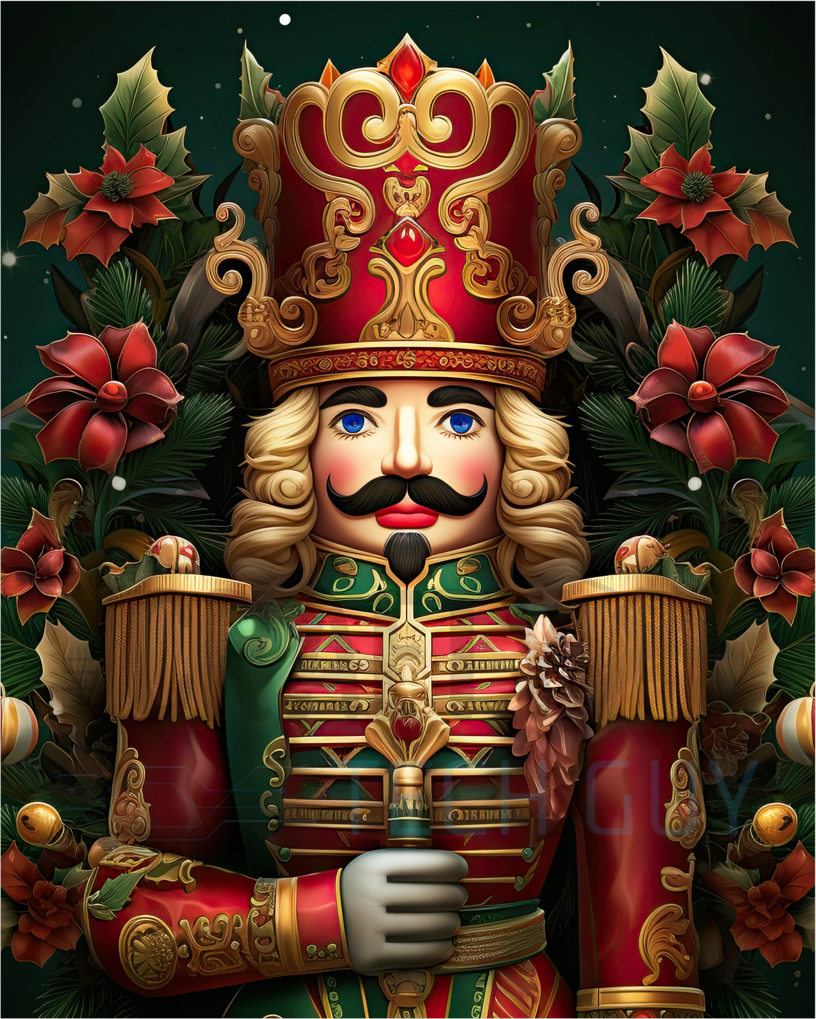 Nutcracker Christmas Sign – Trio of Soldiers with Tree and Gifts, “Merry & Bright” Holiday Decor for Wreaths and Displays (Copy)