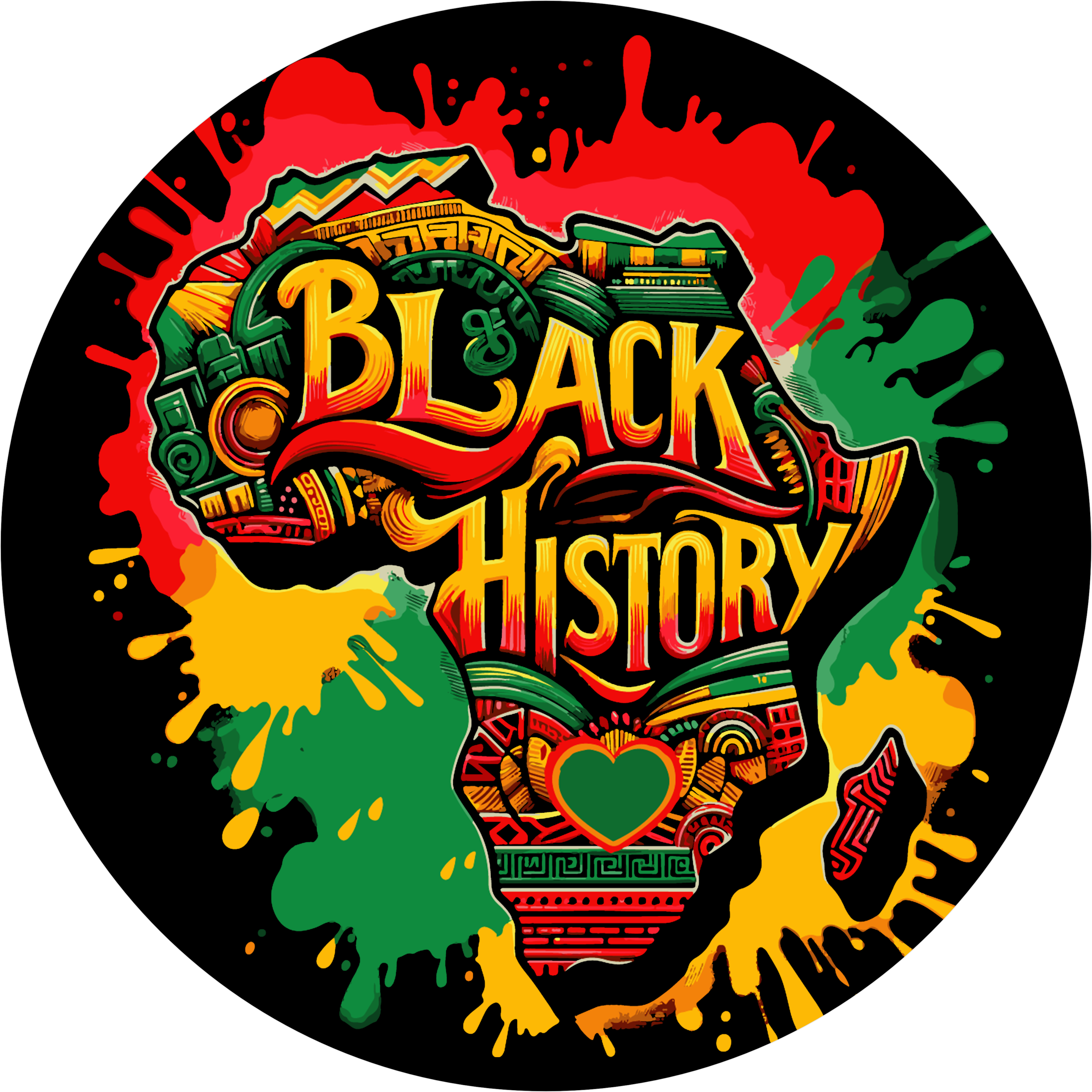 Black History Africa Map Sign, Sublimated Wreath Sign, Cultural Decor for Black History Month