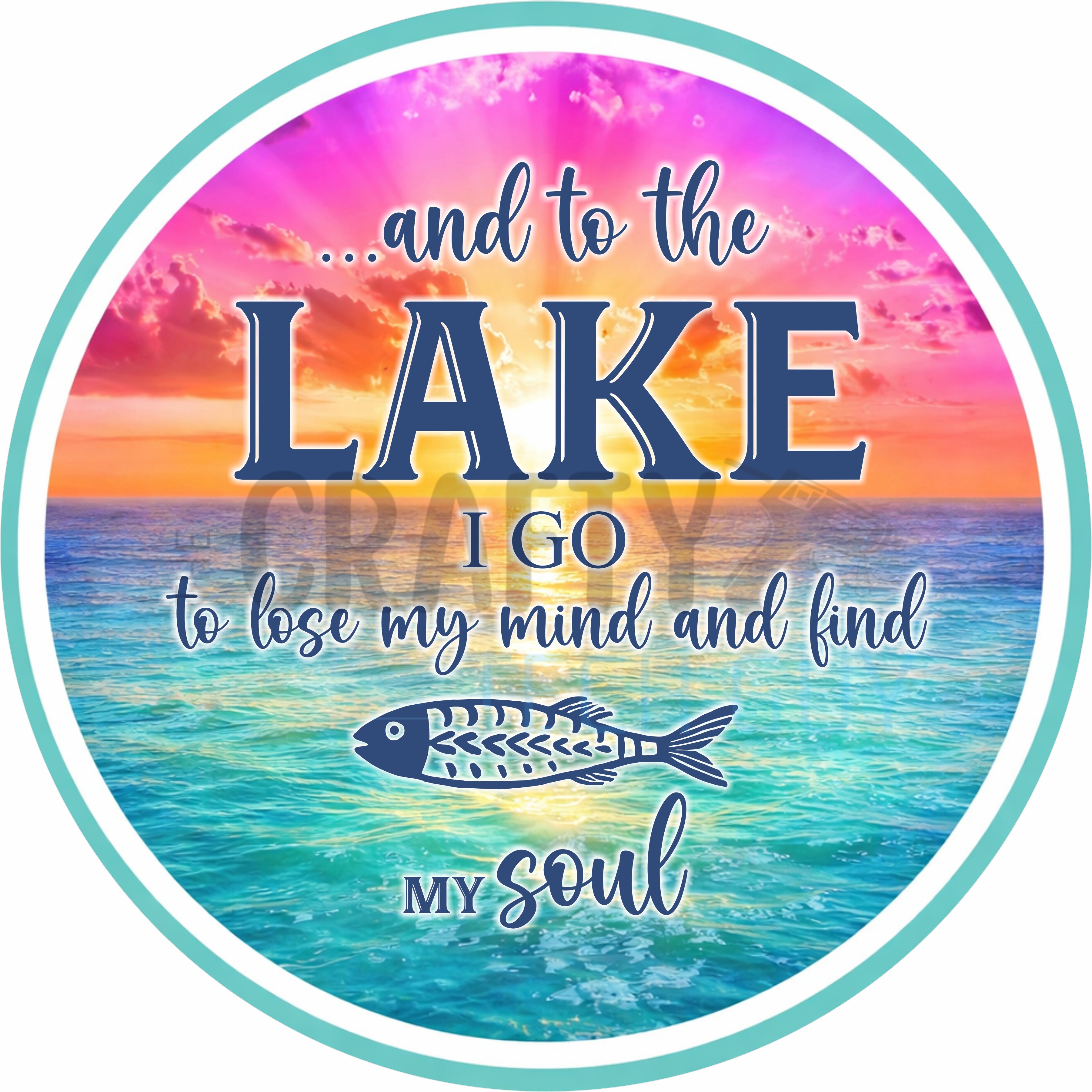 Jumping Bass Fishing Door Sign – Lake Cabin Decor, Fisherman Gift, Outdoor Round Porch Sign