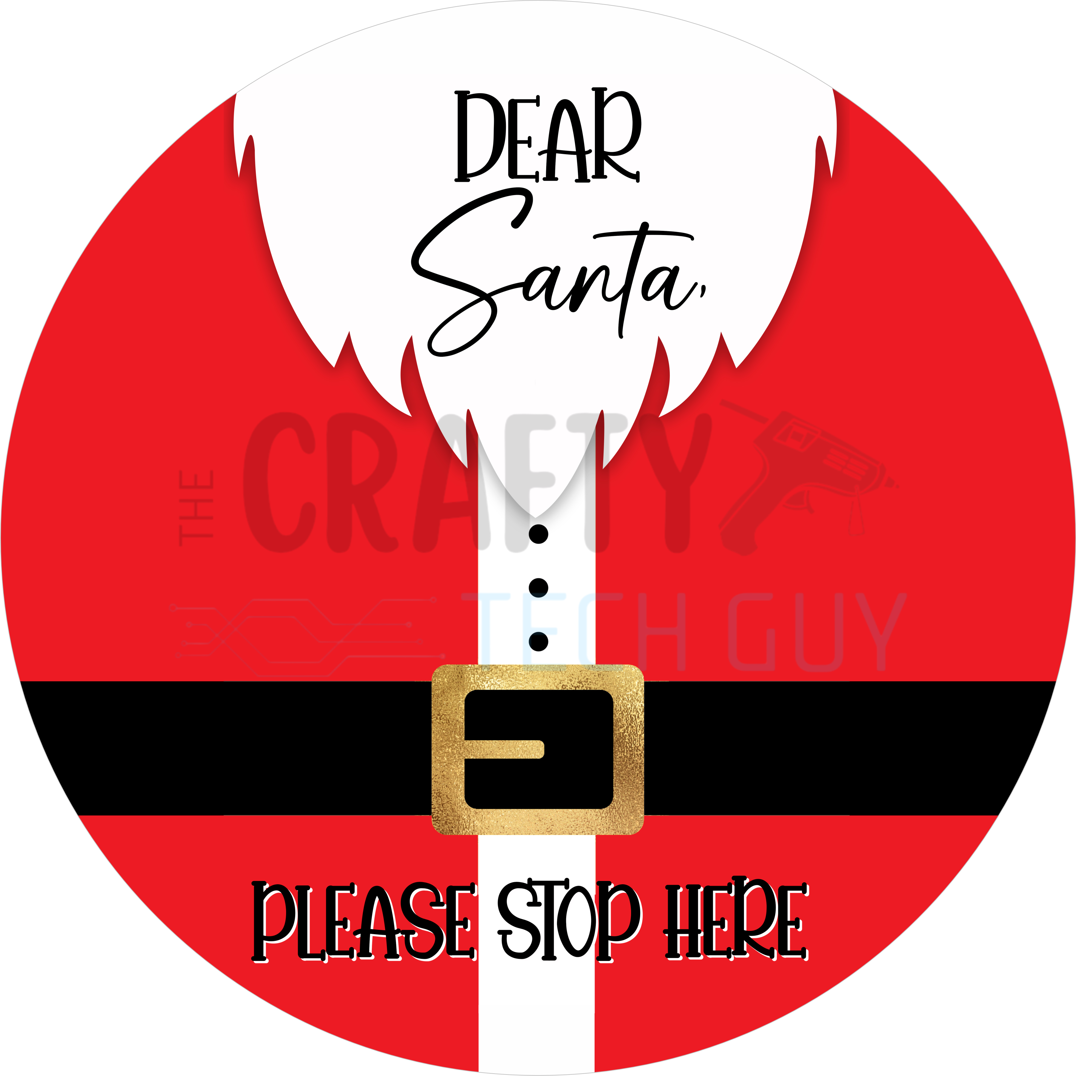 Dear Santa Please Stop Here Christmas Sign, Santa Belt Holiday Door Decor for Wreaths and Festive Home Displays (Copy)