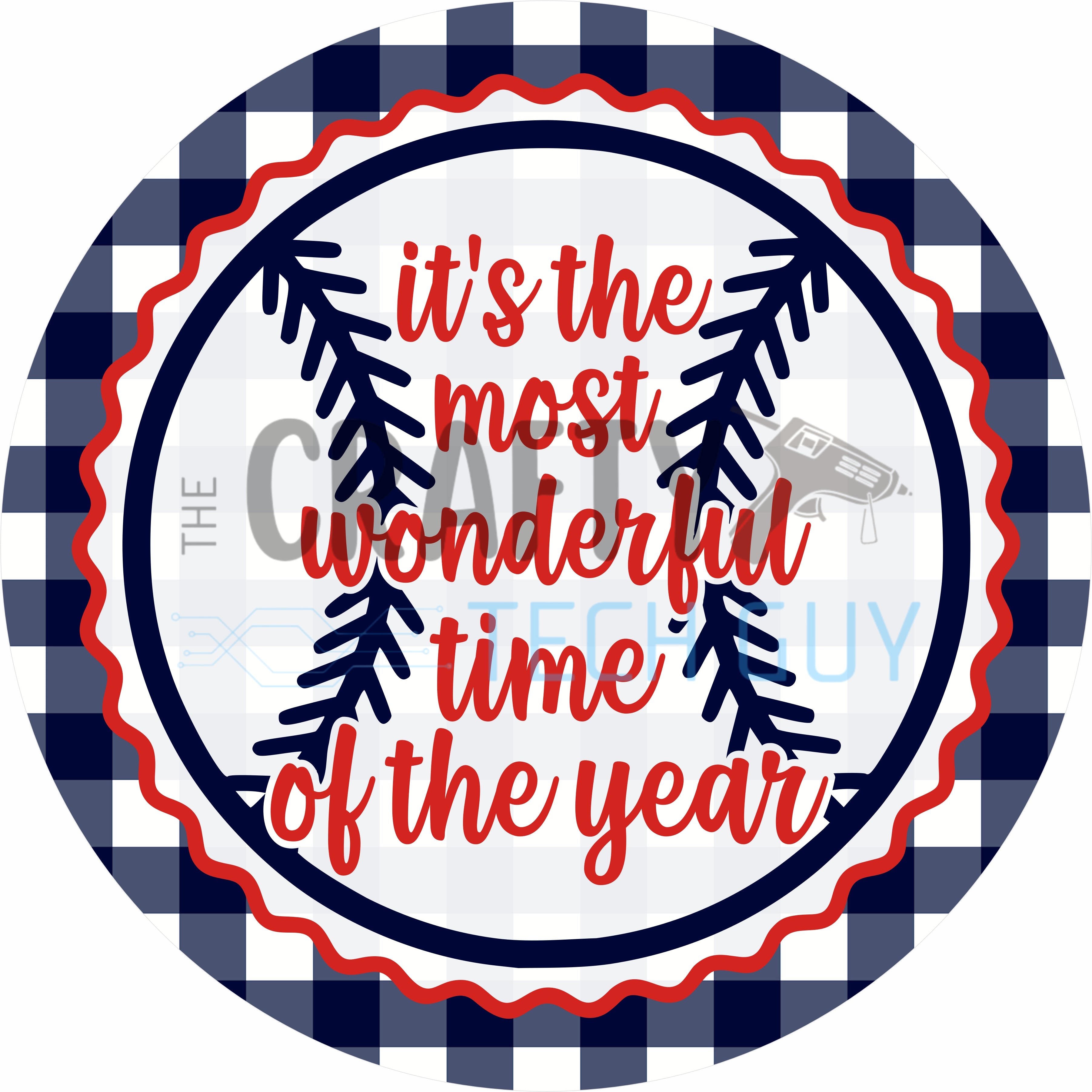 Baseball It’s the Most Wonderful Time of the Year Round Wreath Sign