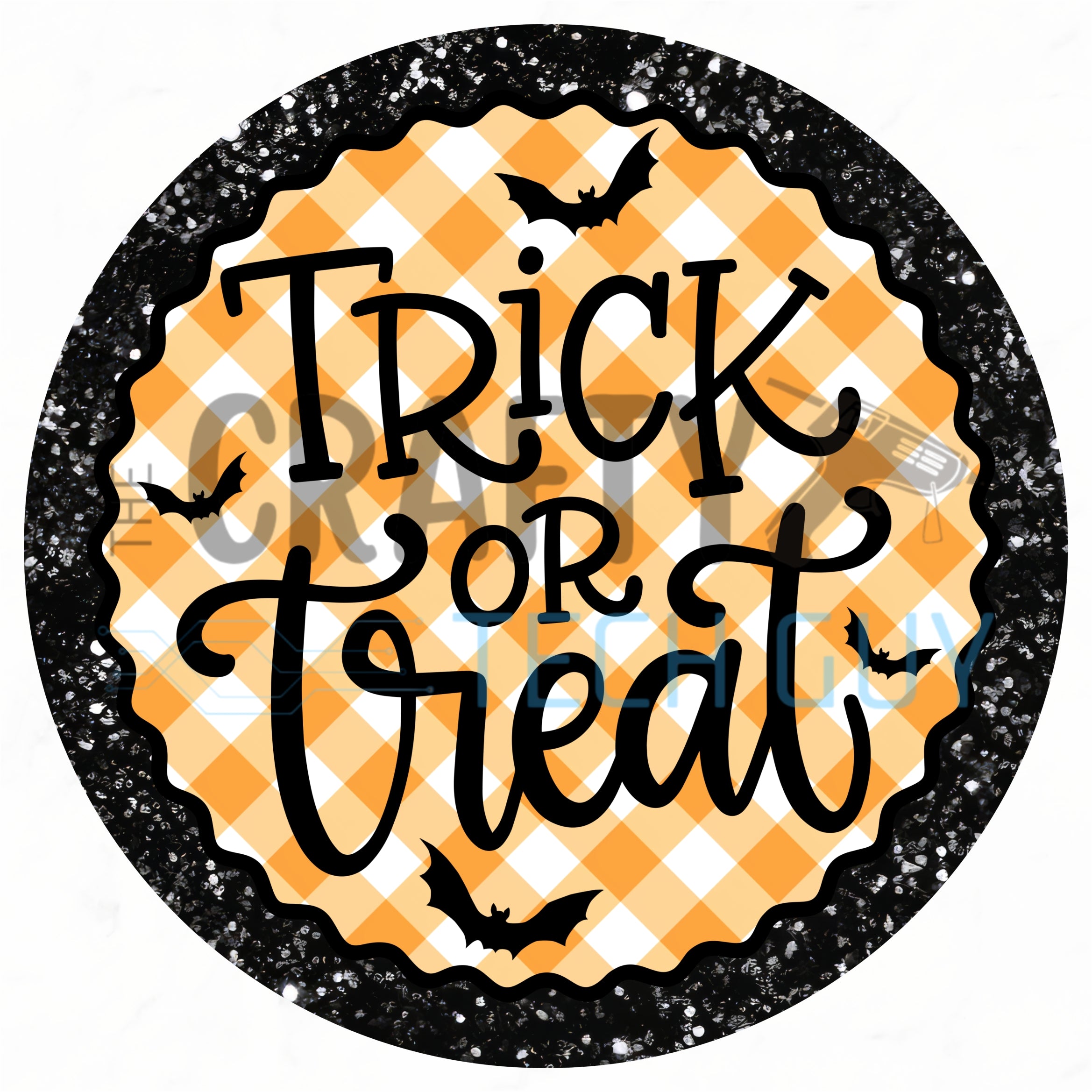 Letrero fantasma de cuadros vichy rosas con piruleta y lazos: una bonita decoración de pared para Halloween.