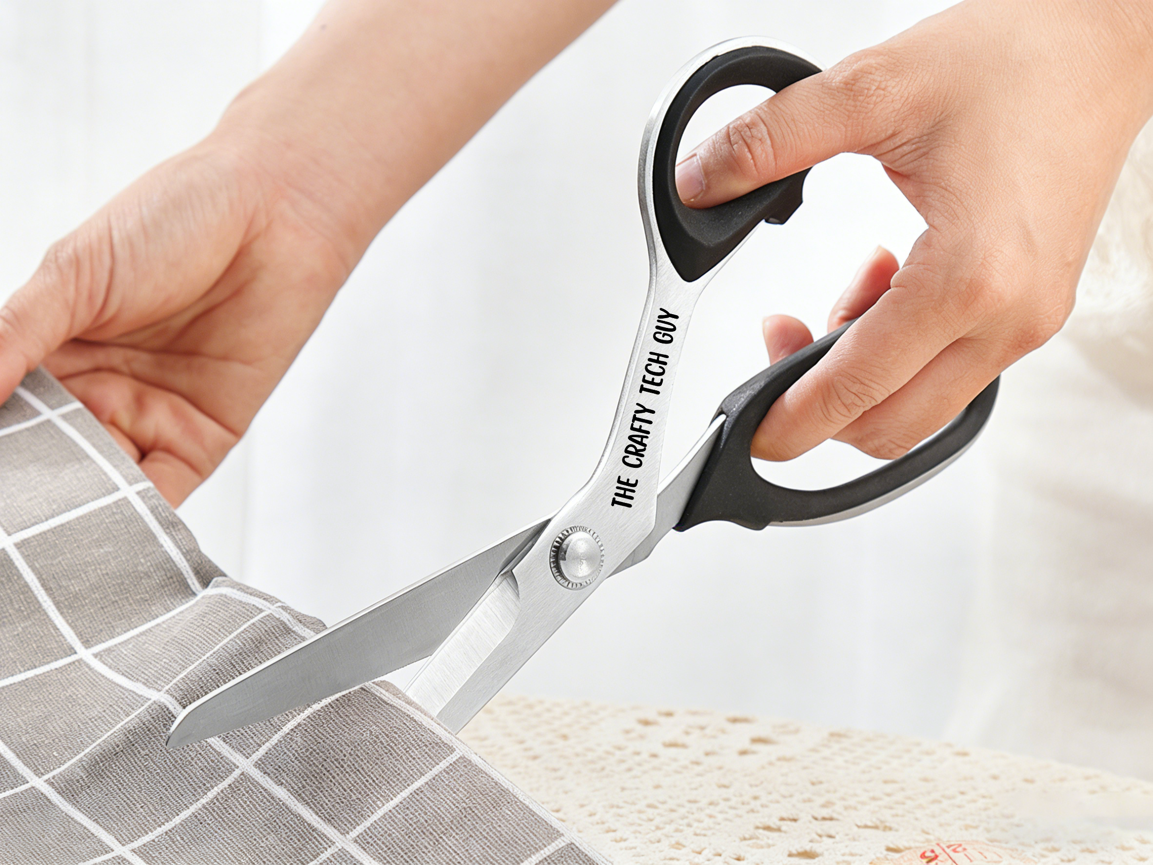 Heavy Duty Tailor’s Scissors 10 Inch, 4 Inch Cutting Blade, Professional Fabric and Thick Ribbon Shears