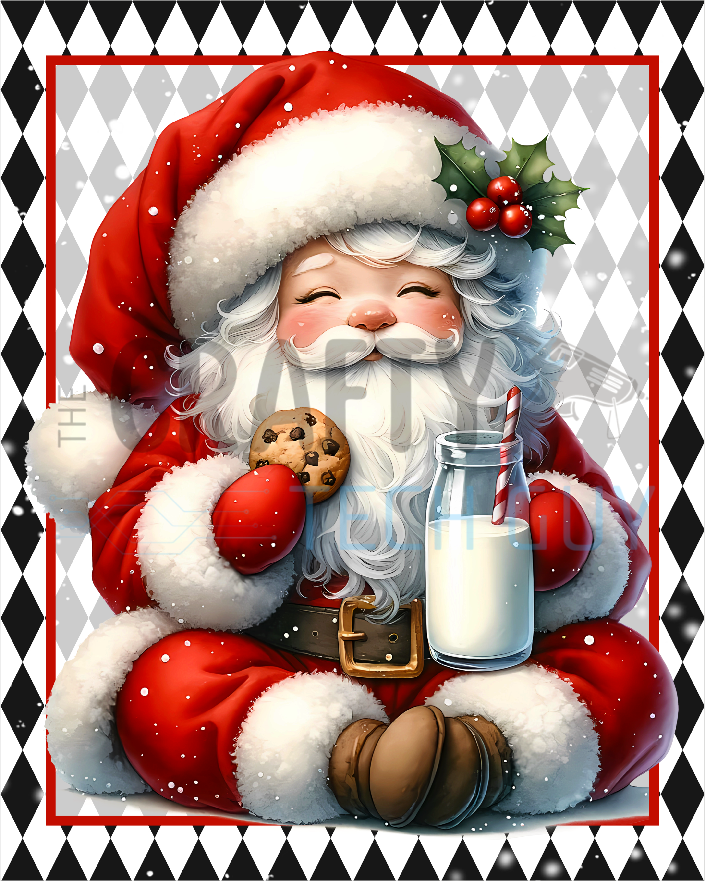 Letrero navideño de Papá Noel con leche y galletas, bonito letrero retro de corona de Papá Noel, decoración navideña caprichosa para la cocina o la exhibición navideña.