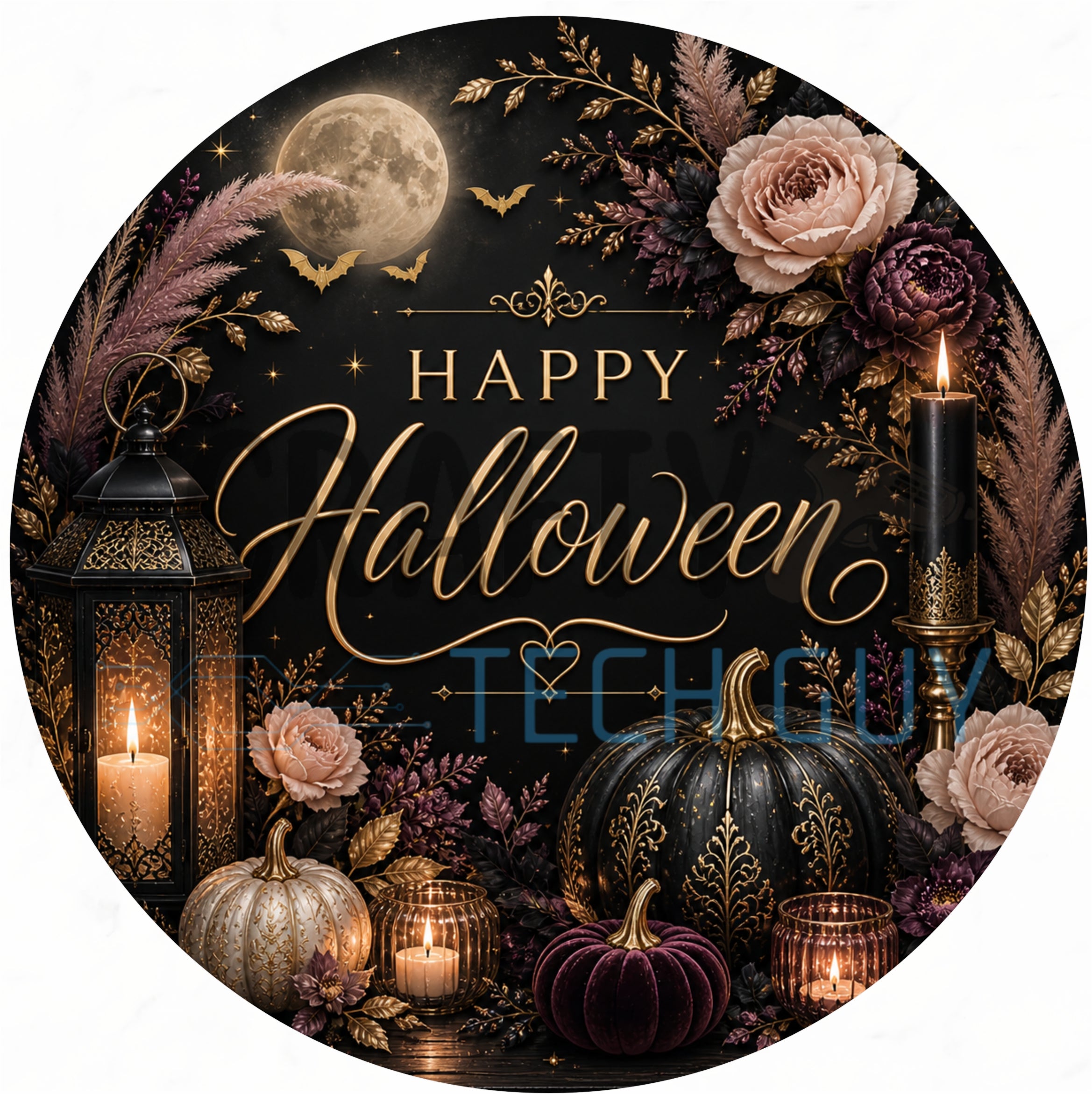Letrero fantasma de cuadros vichy rosas con piruleta y lazos: una bonita decoración de pared para Halloween.