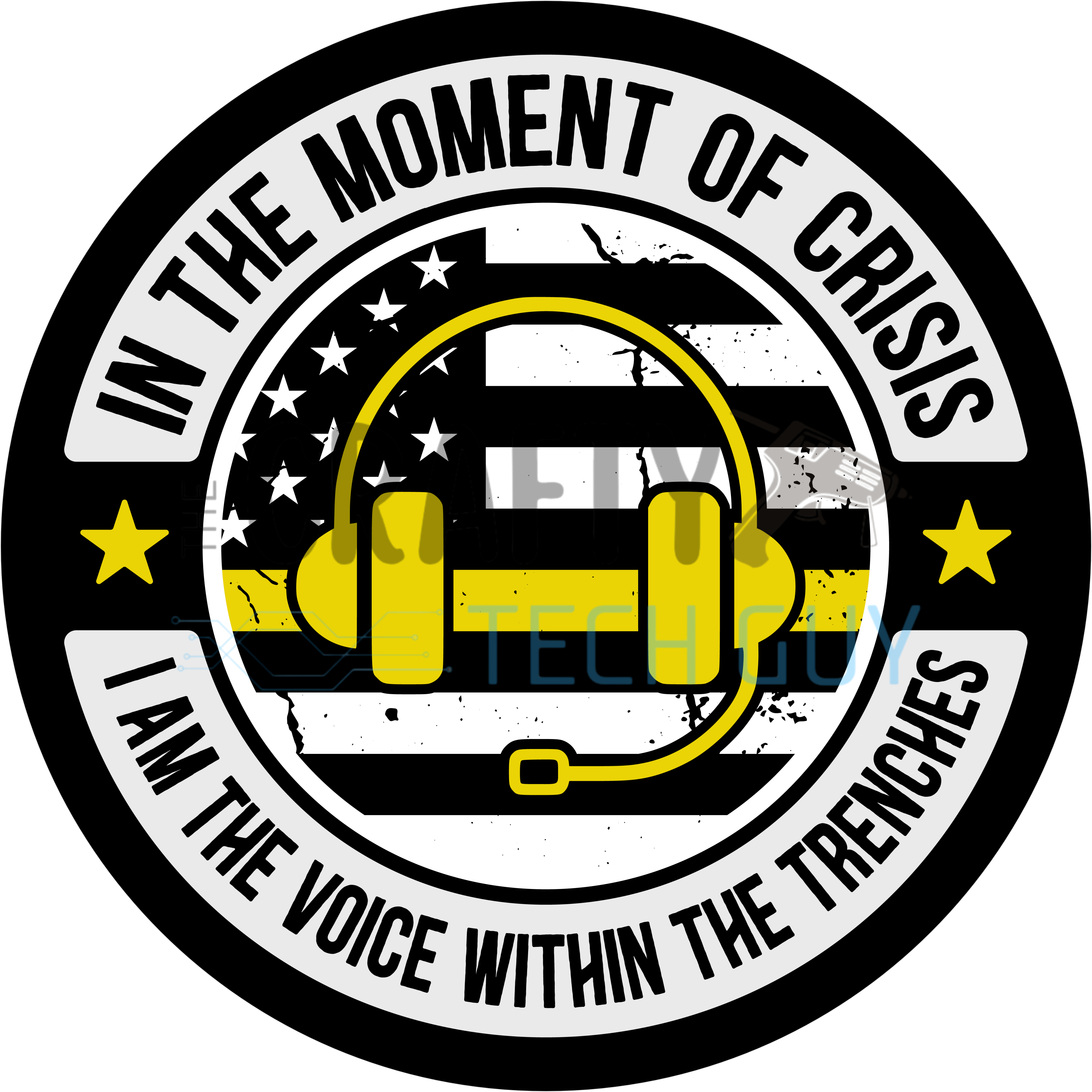 911 Dispatcher Thin Gold Line Headset Sign, In the Moment of Crisis, Dispatcher Quote, Round Wreath Sign, First Responder Gift