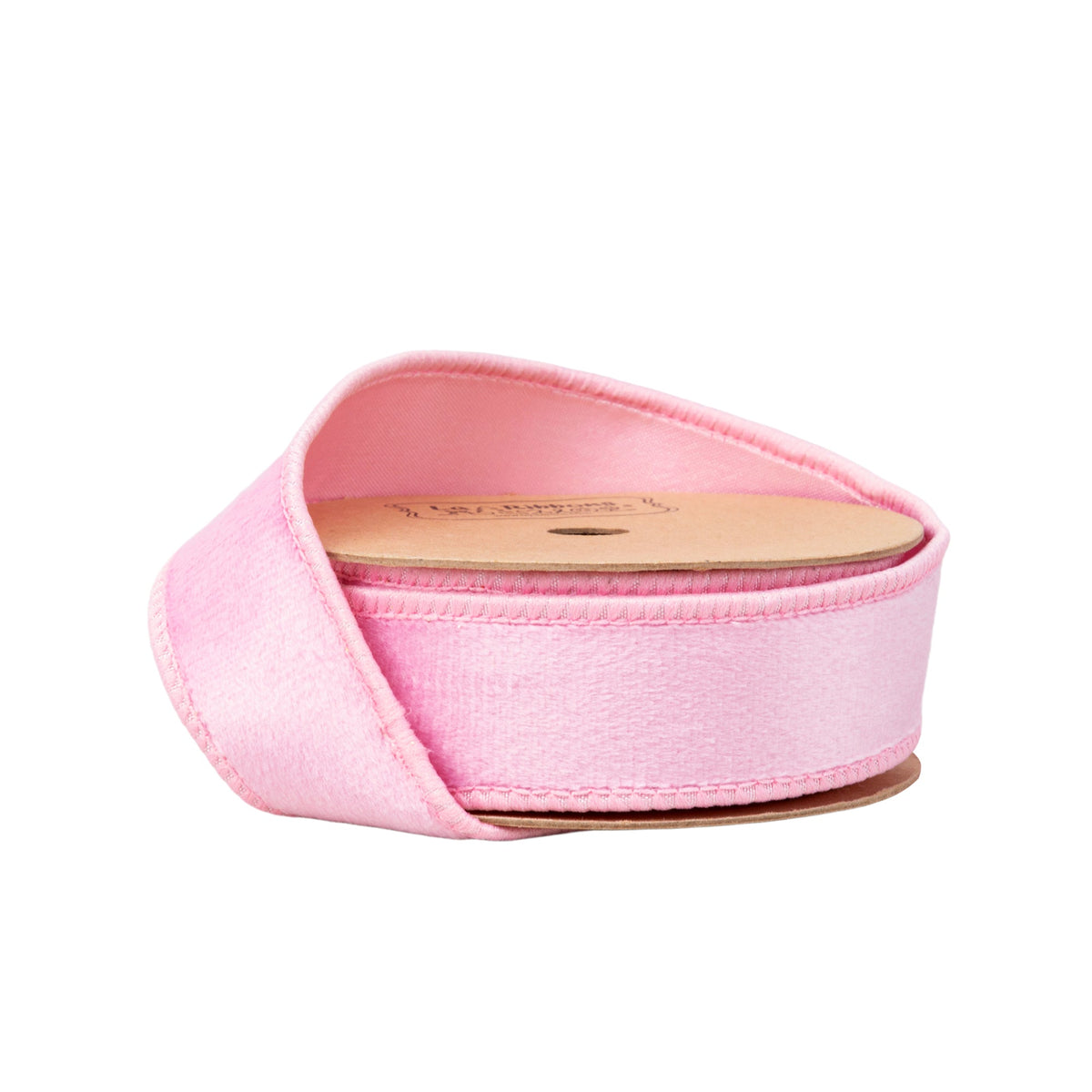 1 Inch 10 Yard Light Pink Reversible Wired Classic Velvet Ribbon on Spool