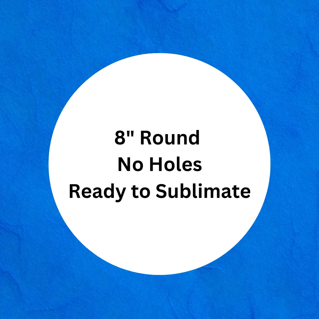 Placa de sublimación, placa circular blanca, placa redonda de 8" de diámetro, placas de sublimación de tinte de aluminio de 8 pulgadas, sin orificio