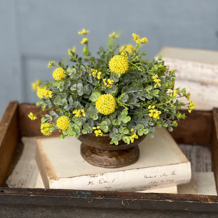 10" Yellow Garden Bliss Half Sphere