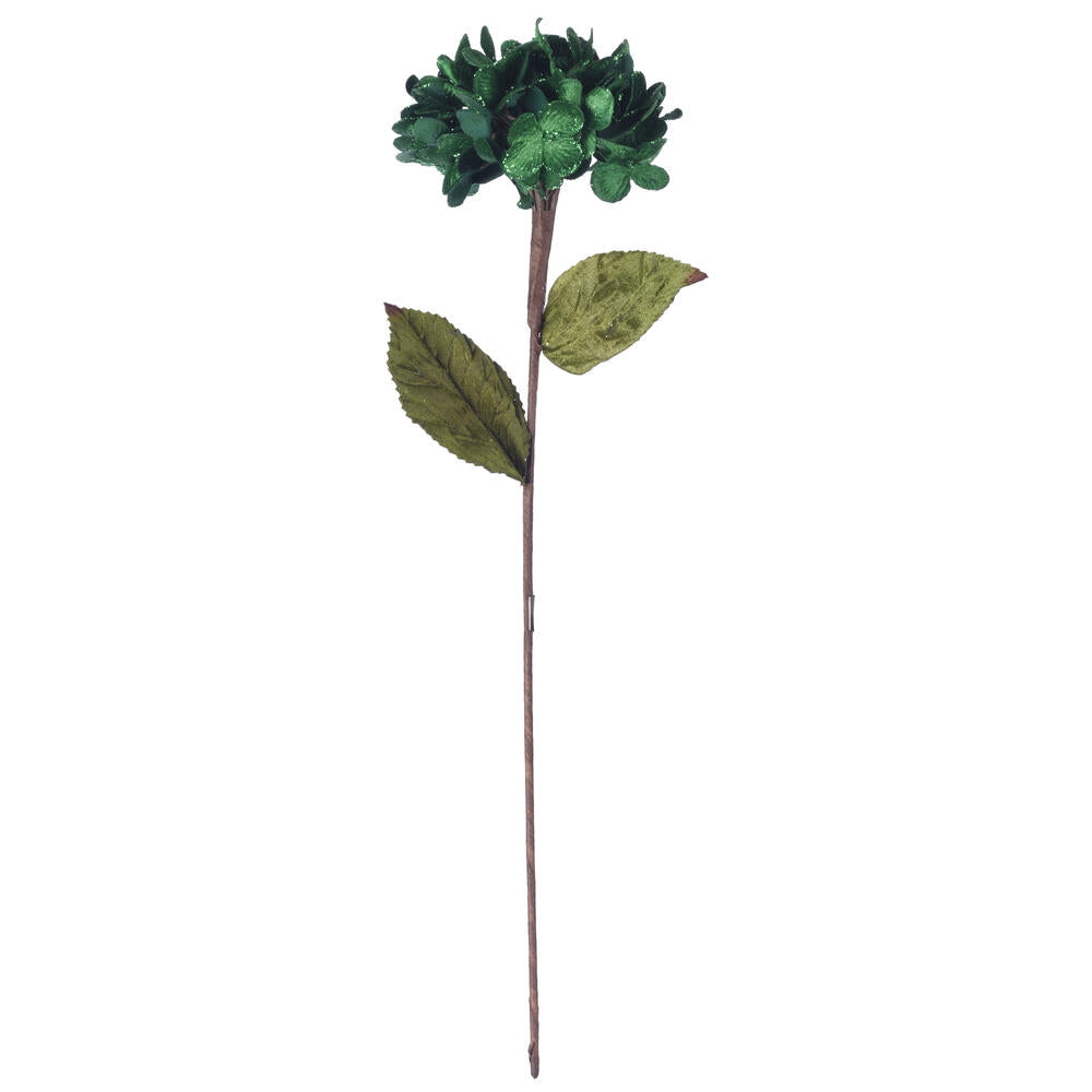 17" Emerald Hydrangea Christmas Spray - Artificial Wreath Floral - QG212374