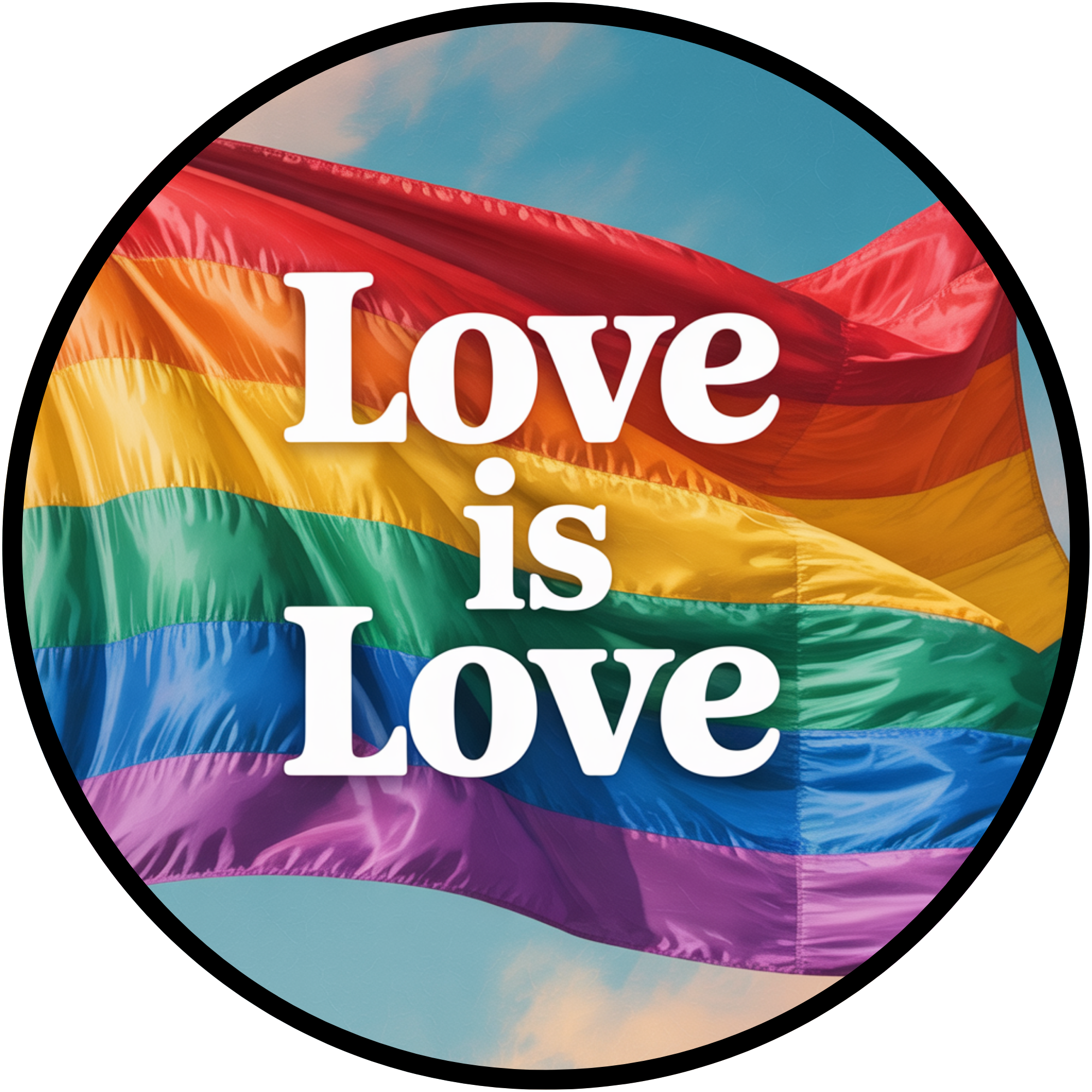 Love Is Love Sign – Rainbow Pride Flag Design for Inclusive Decor