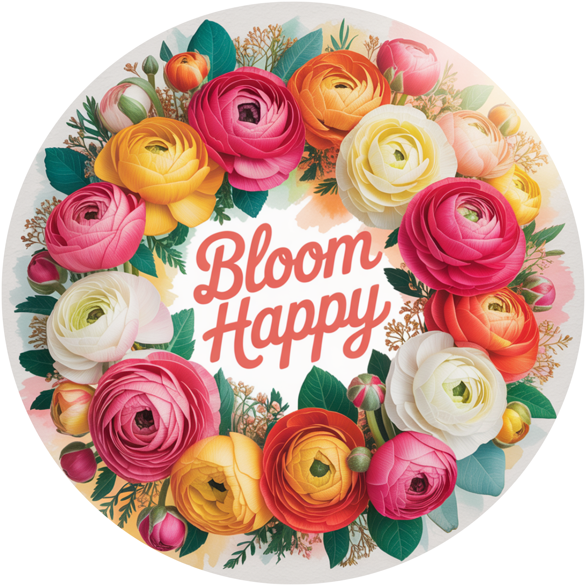 Color Me Ranunculus Inspire Me Box, Bright Ranunculus Wreath Supply Kit, Spring Floral Inspire Me Box