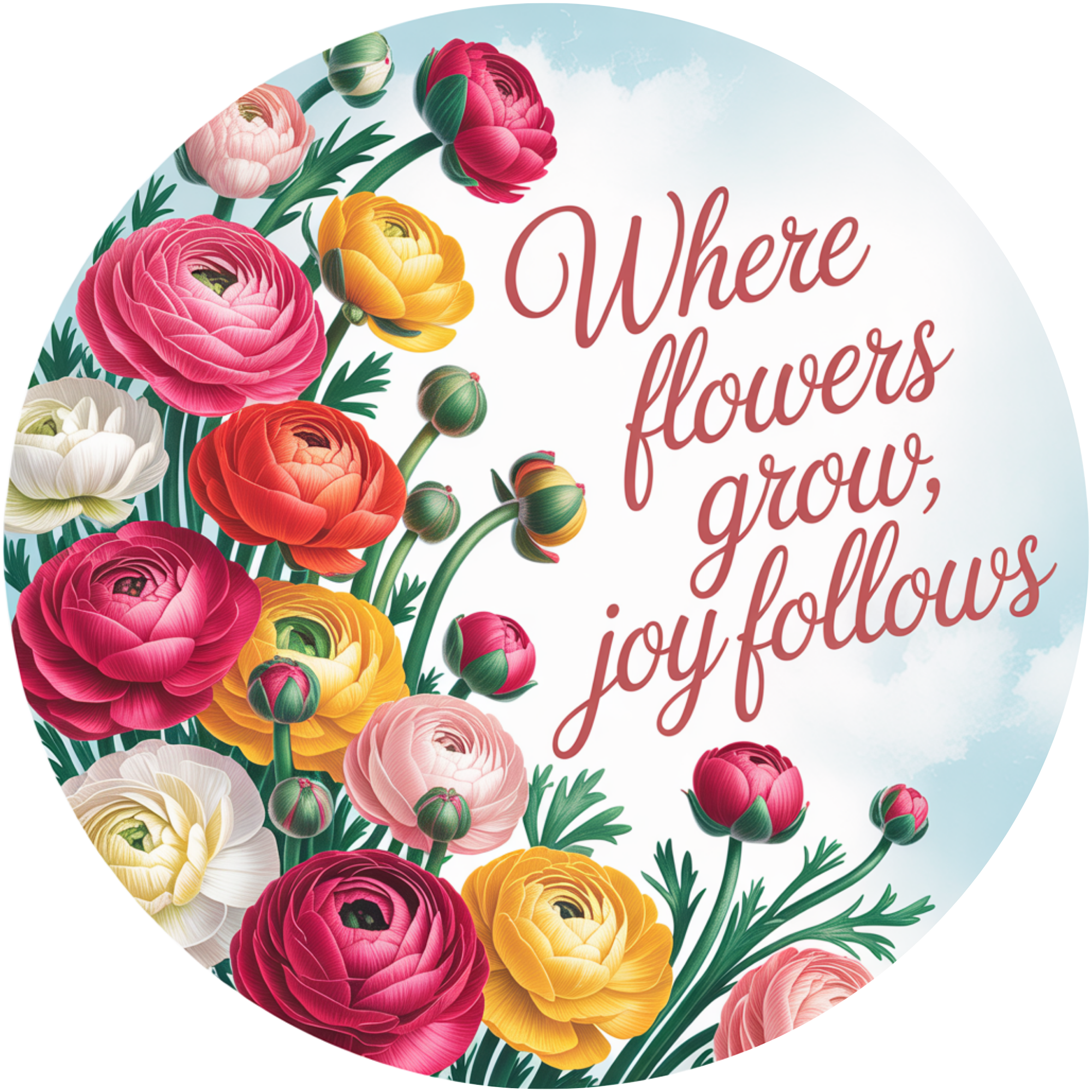 Color Me Ranunculus Inspire Me Box, Bright Ranunculus Wreath Supply Kit, Spring Floral Inspire Me Box