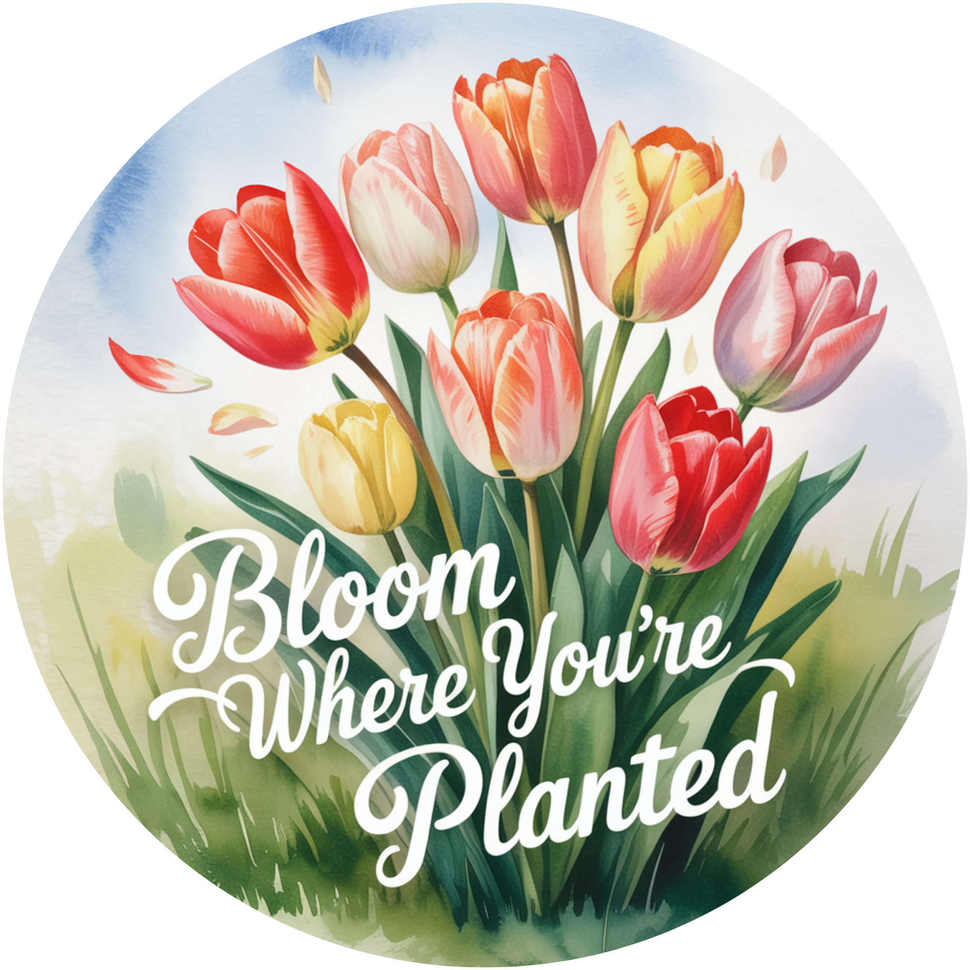 The Tulip Bloom Inspire Me Box, Spring Tulip Wreath Supply Kit, Bright Floral Design Box, Inspire Me Box