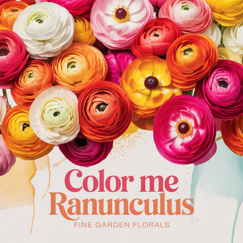 Color Me Ranunculus Inspire Me Box, Bright Ranunculus Wreath Supply Kit, Spring Floral Inspire Me Box