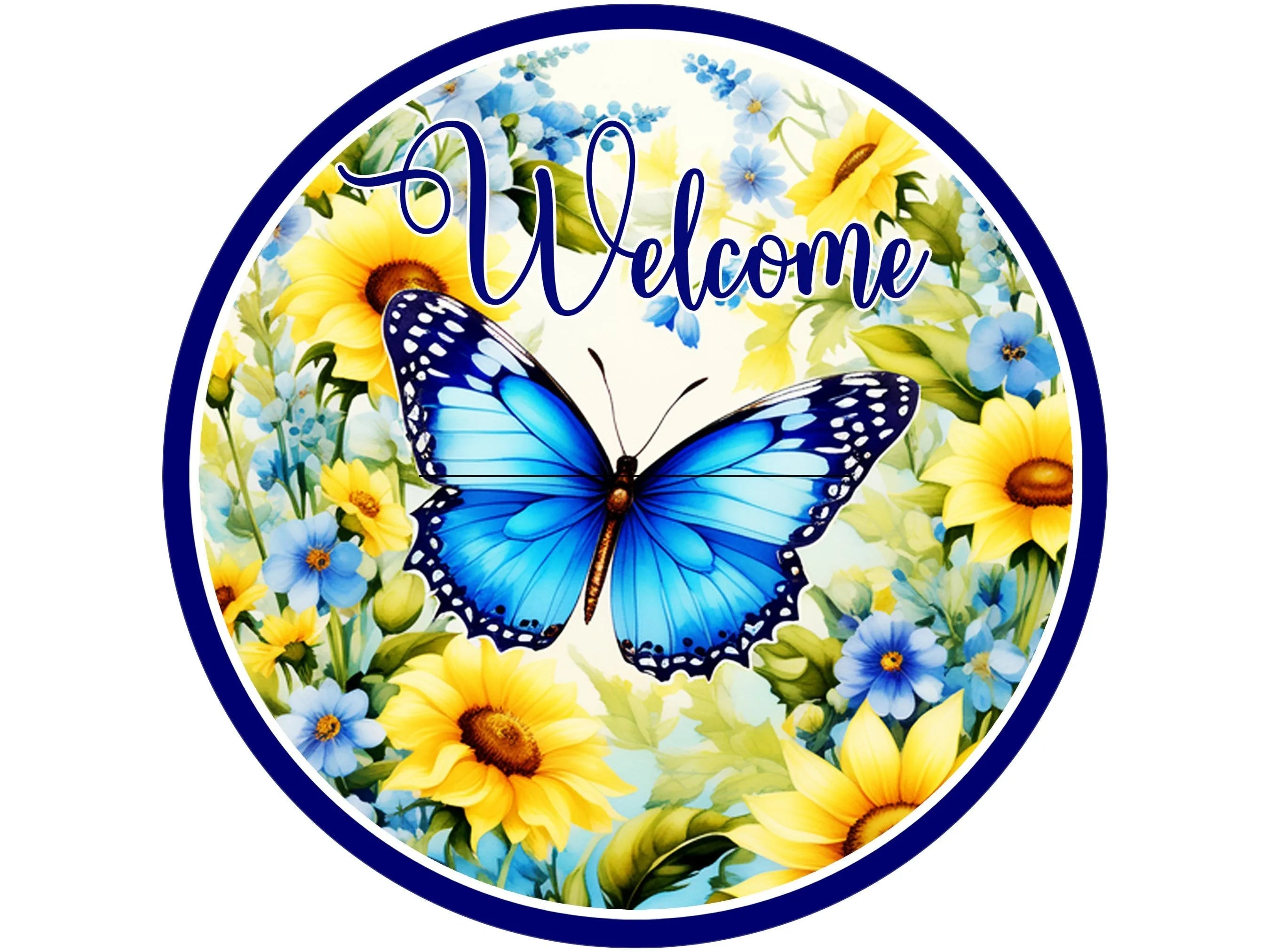 butterfly garden watercolor wreath sign, butterfly sign, butterfly wall art, butterfly lover sign, butterflies and flowers sign