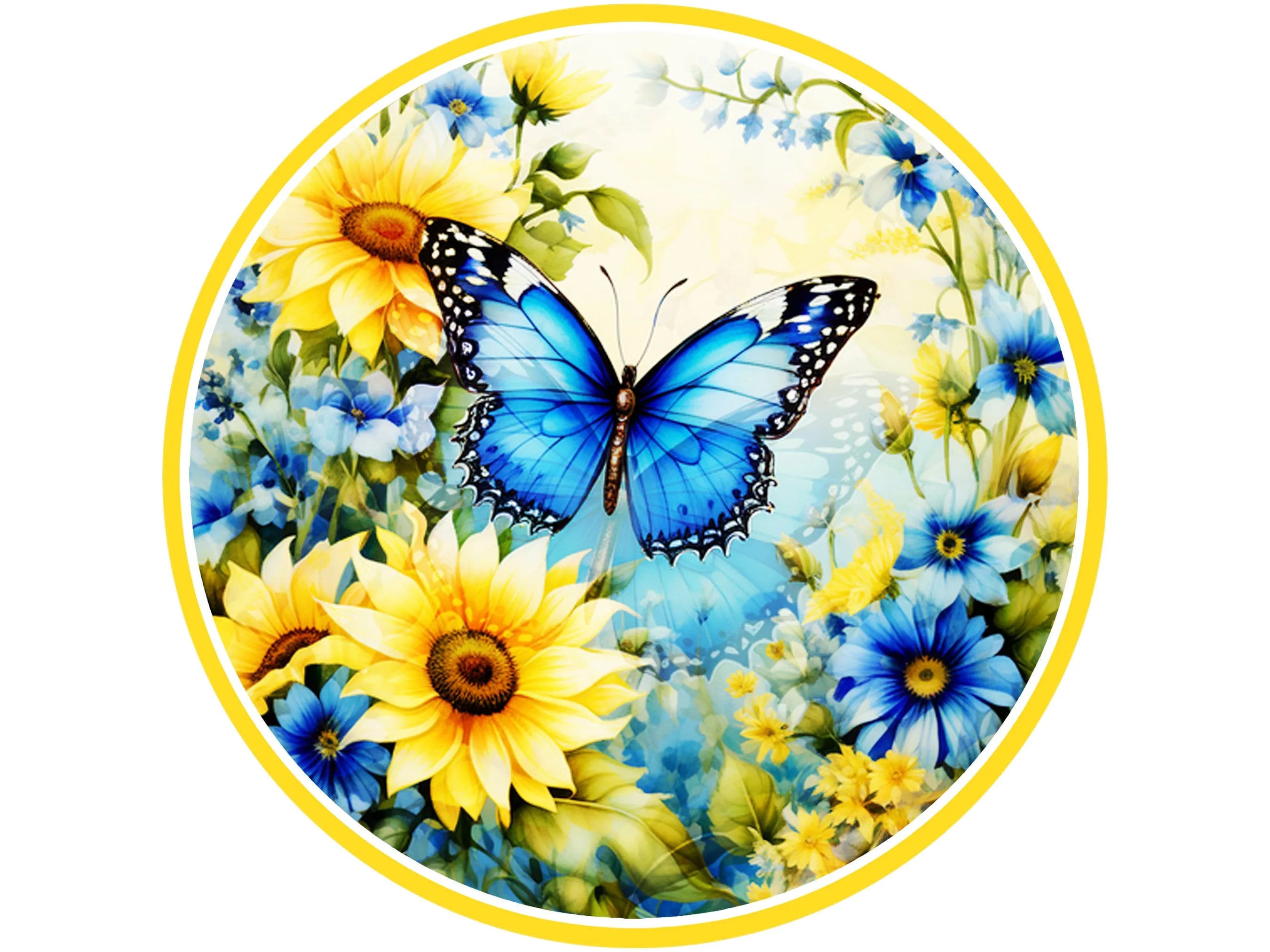 butterfly garden watercolor wreath sign, butterfly sign, butterfly wall art, butterfly lover sign, butterflies and flowers sign