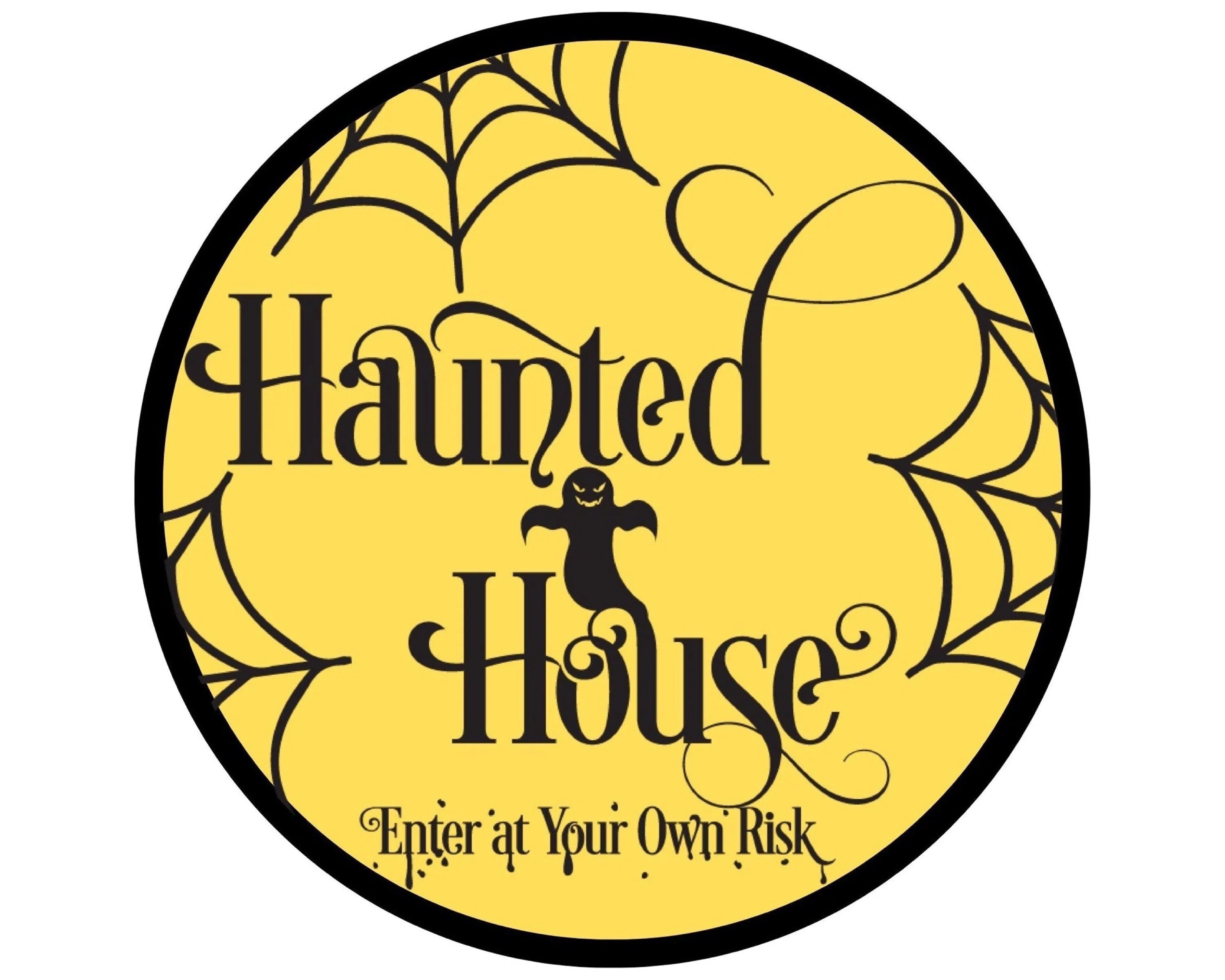 Letrero de corona de casa embrujada de Halloween, accesorio de corona de casa embrujada, letrero de casa embrujada, decoración de truco o trato, arte de pared de Halloween