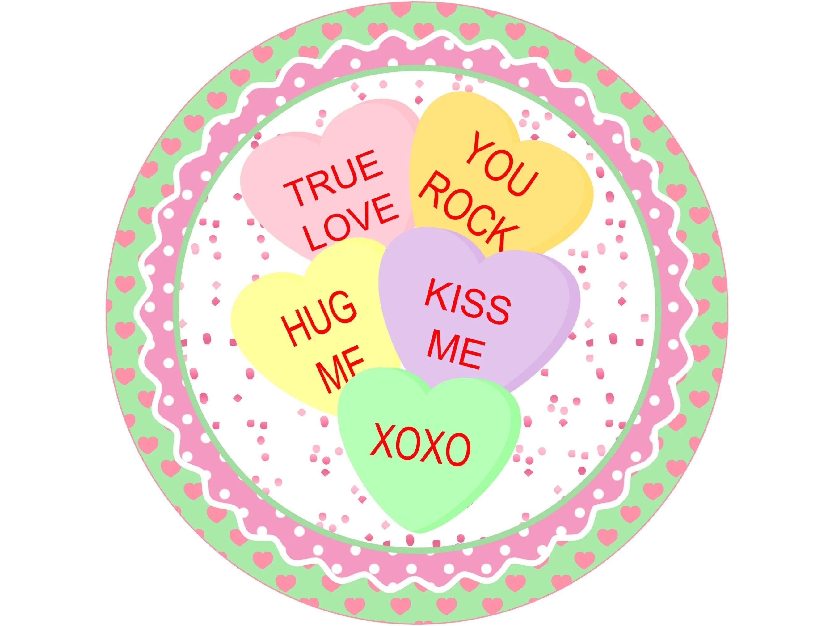 Happy Valentine's Day candy with sayings wreath sign, sign for February, sweet sayings sign for Valentine's Day