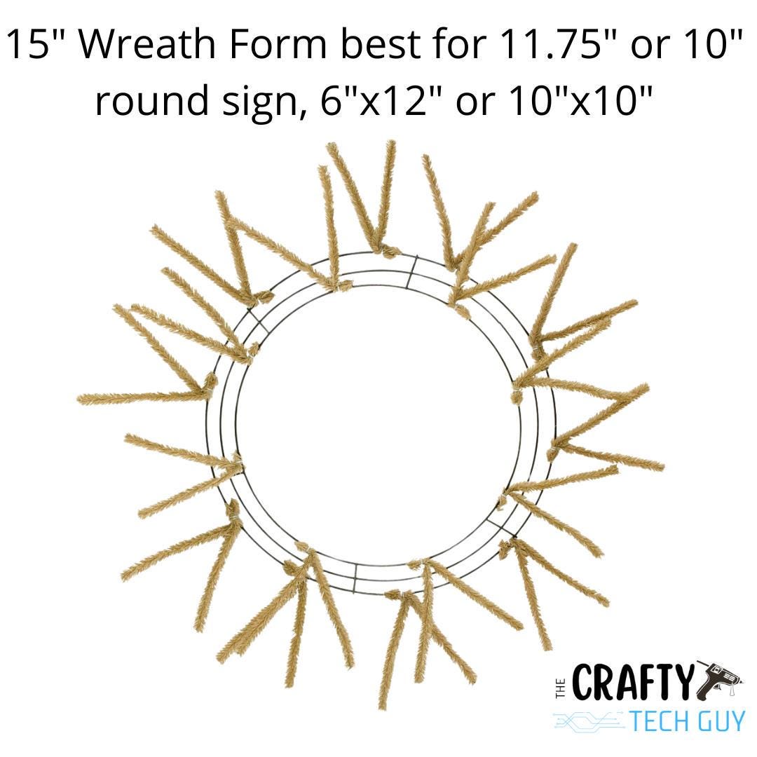 a metal sign image for a wreath or home decor