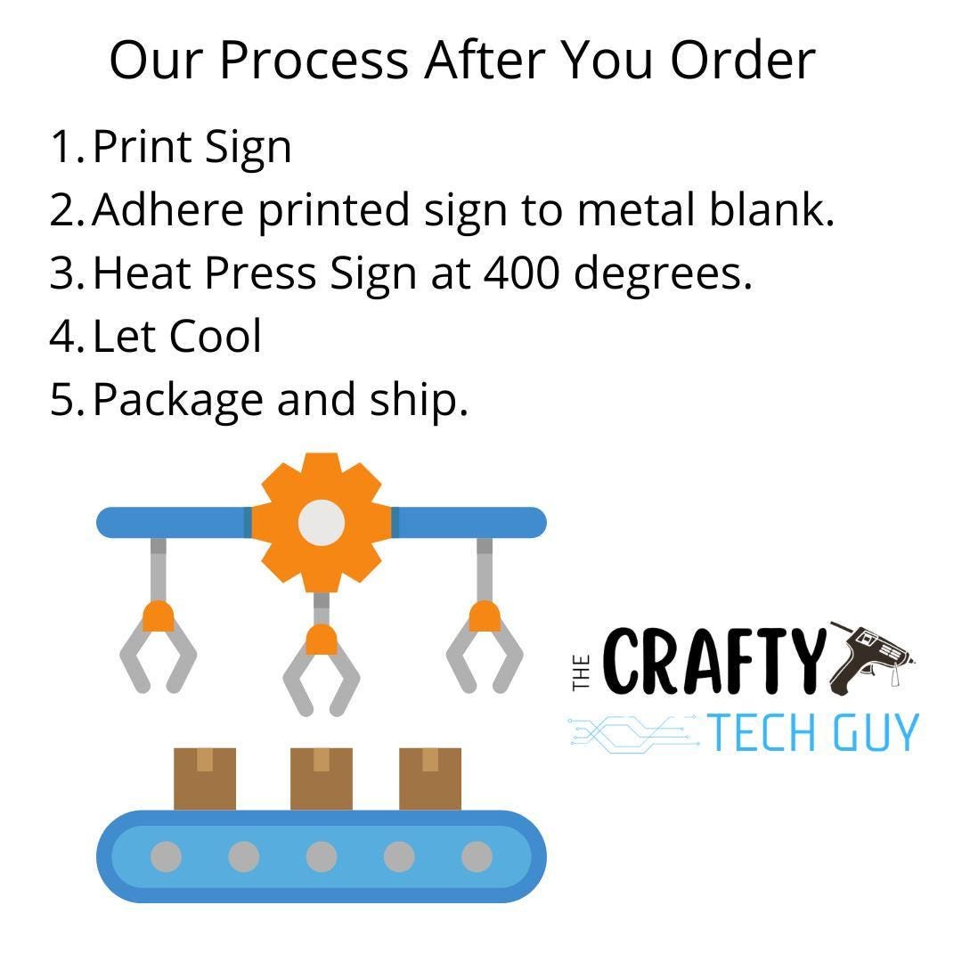 a metal sign image for a wreath or home decor