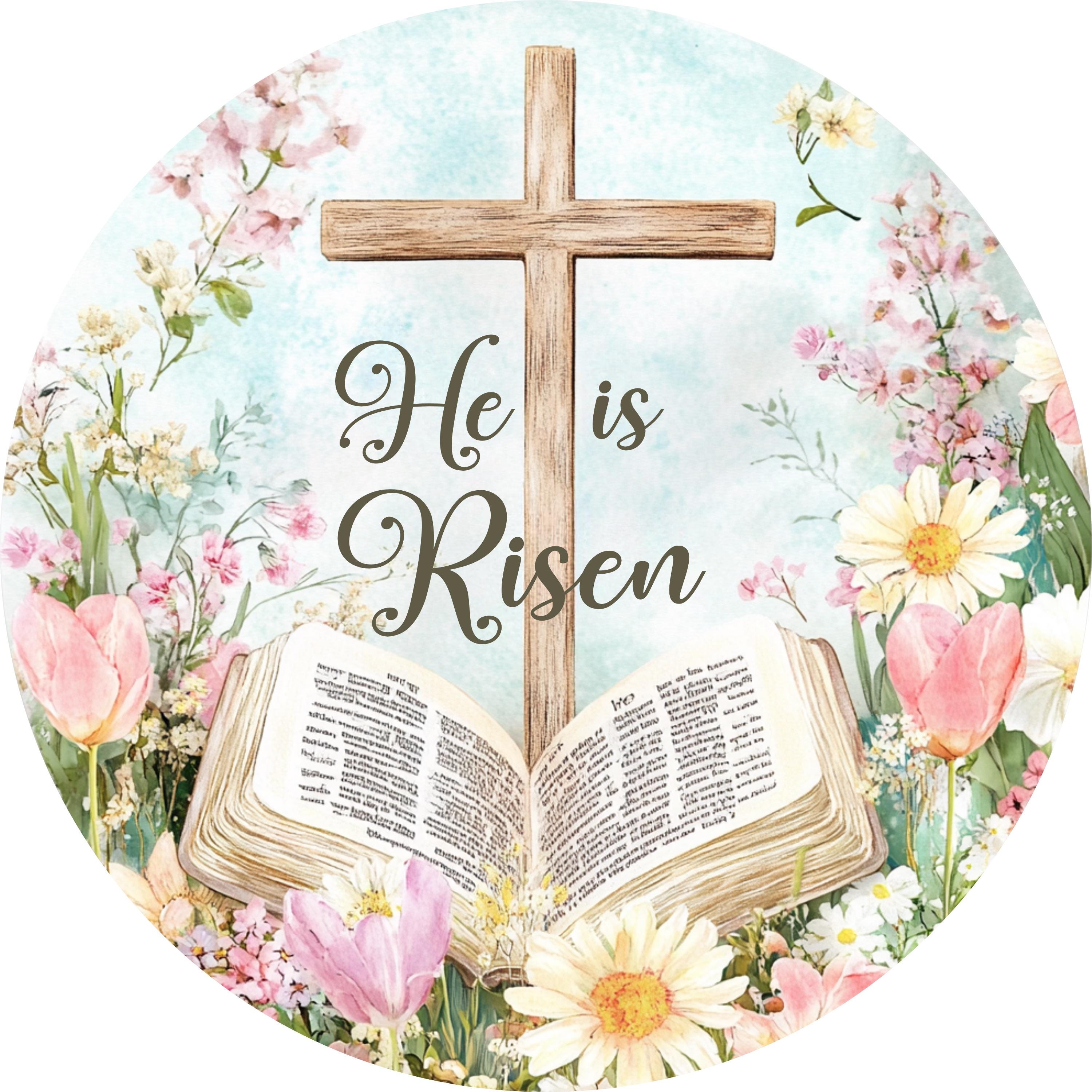 a metal sign image for a wreath or home decor