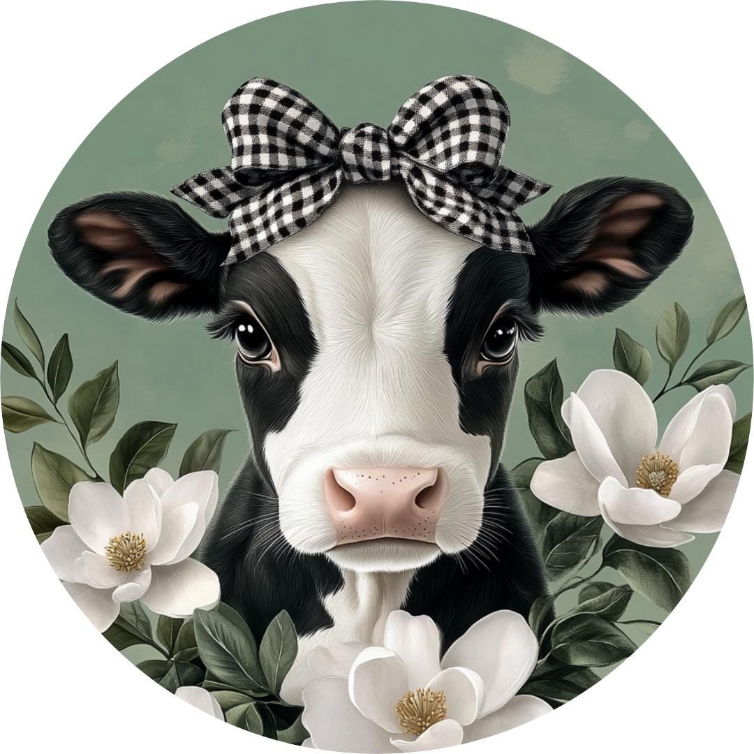 a metal sign image for a wreath or home decor