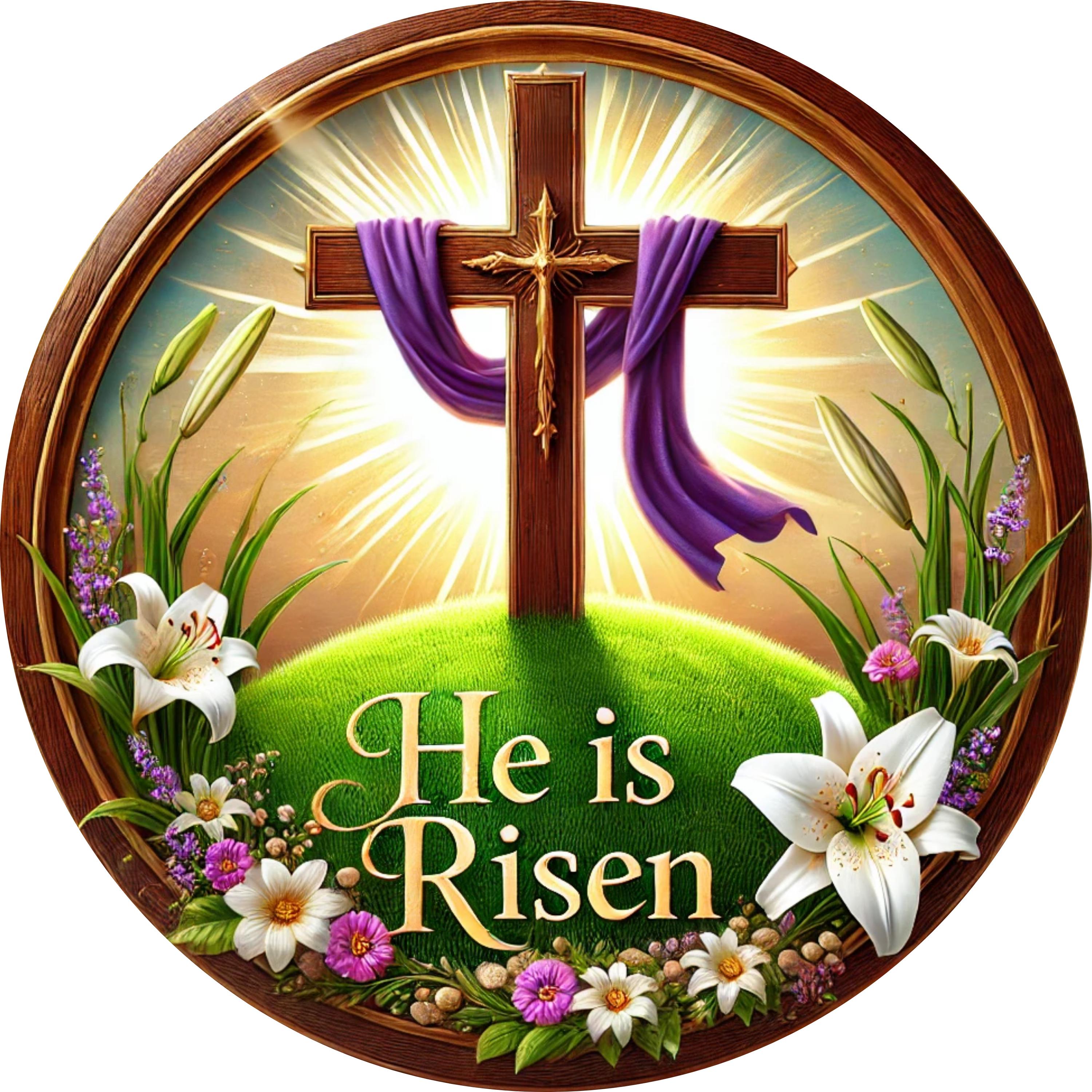 a metal sign image for a wreath or home decor