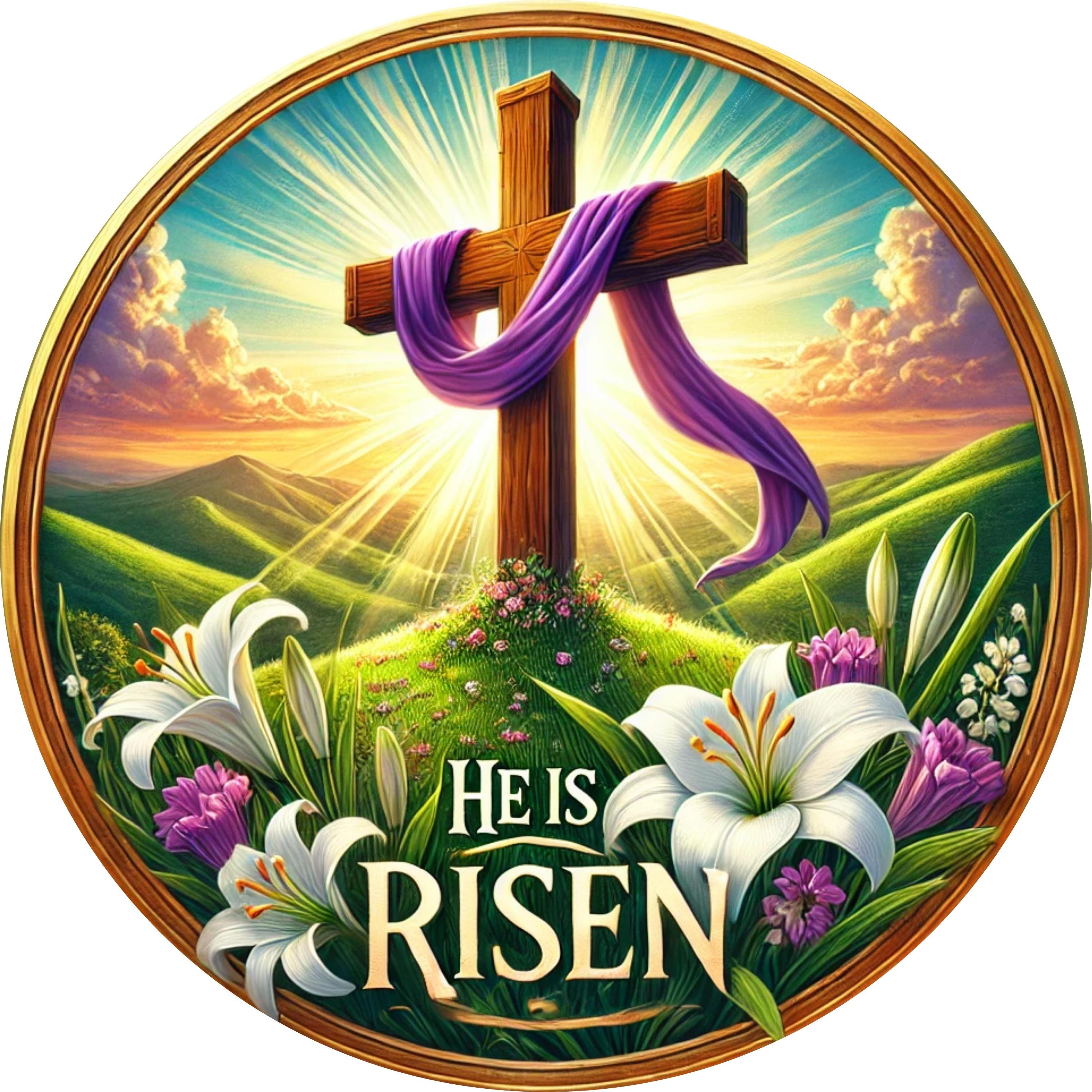 a metal sign image for a wreath or home decor