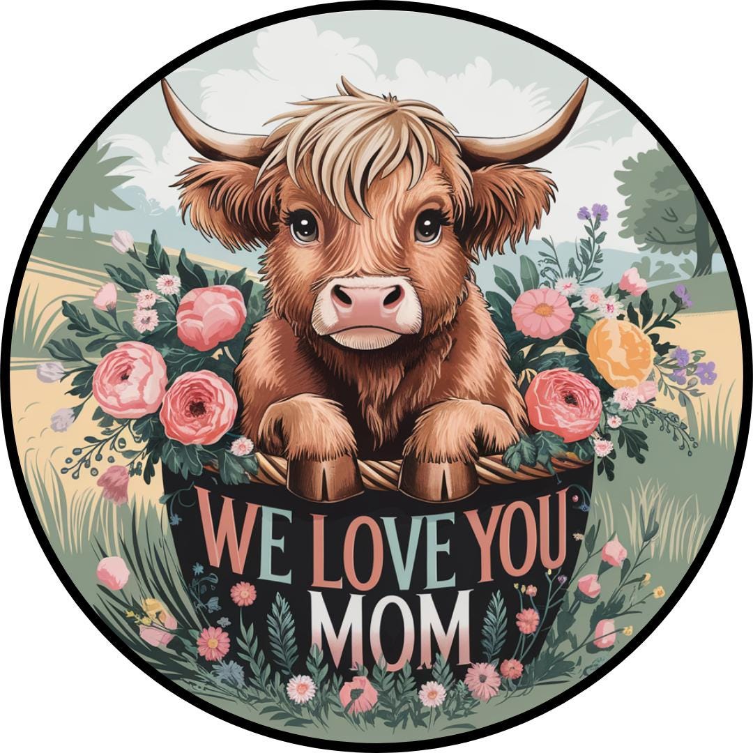 a metal sign image for a wreath or home decor