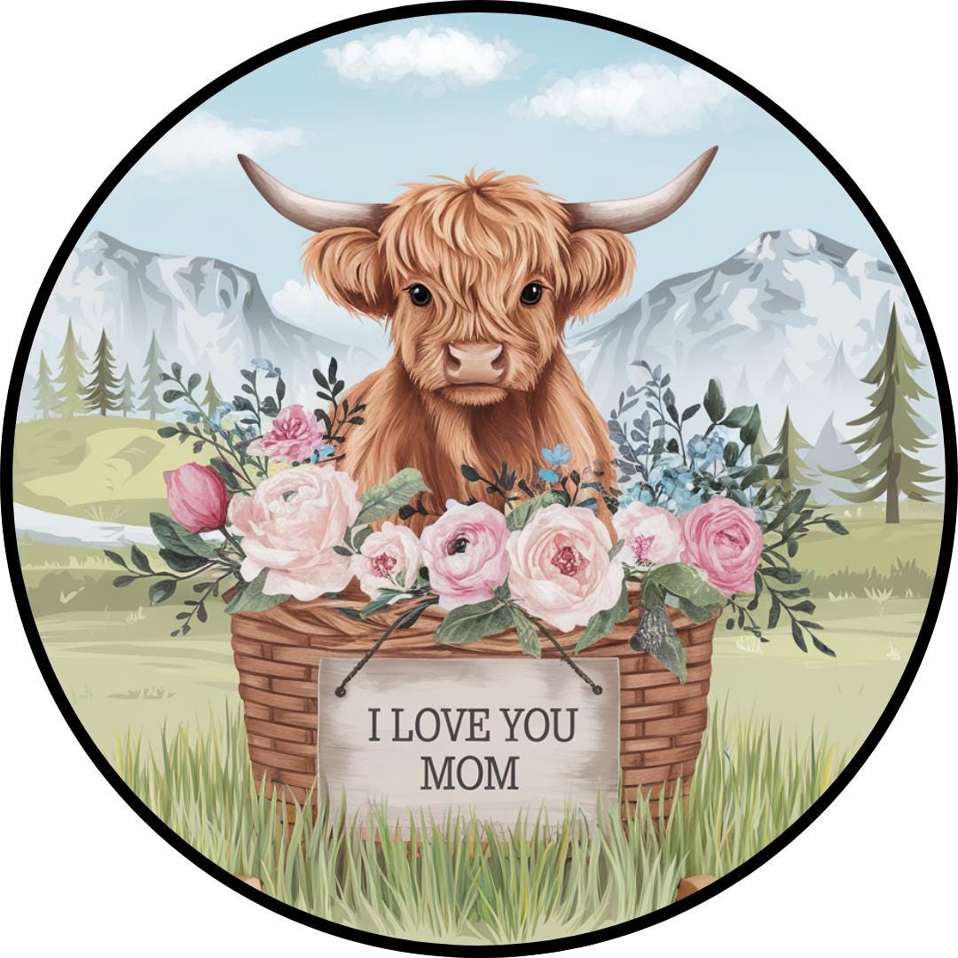 a metal sign image for a wreath or home decor