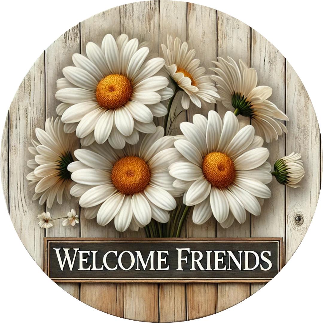 a metal sign image for a wreath or home decor