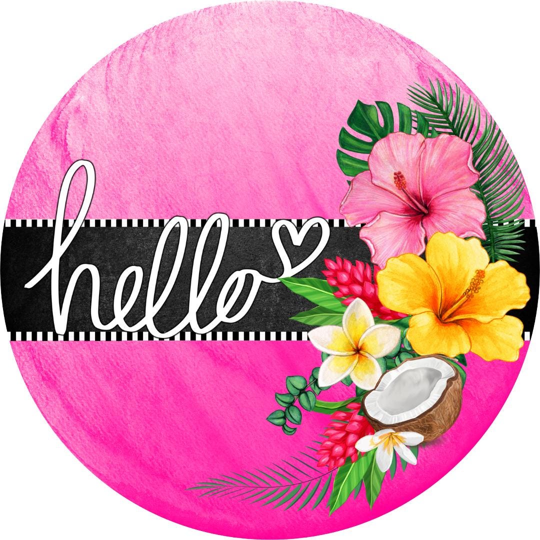 a metal sign image for a wreath or home decor