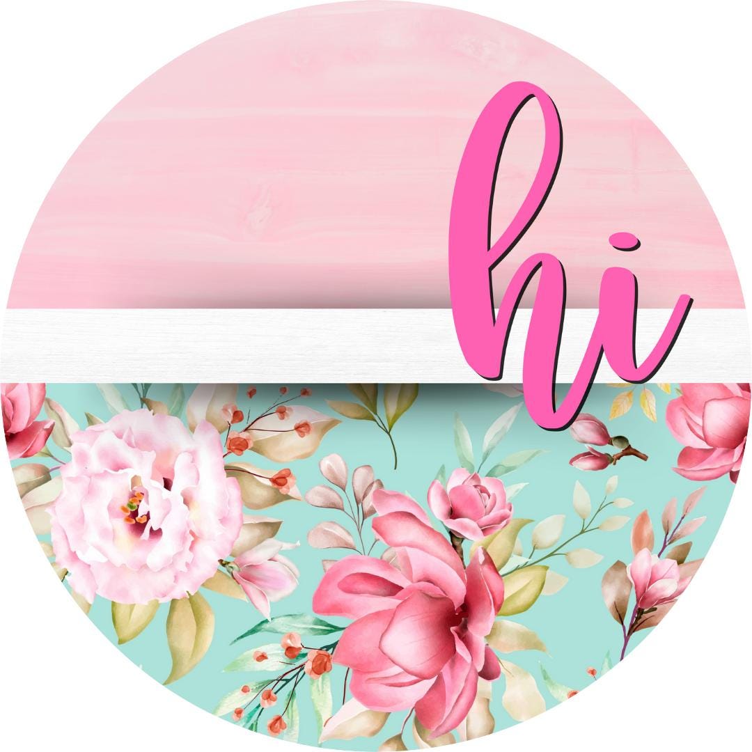 a metal sign image for a wreath or home decor