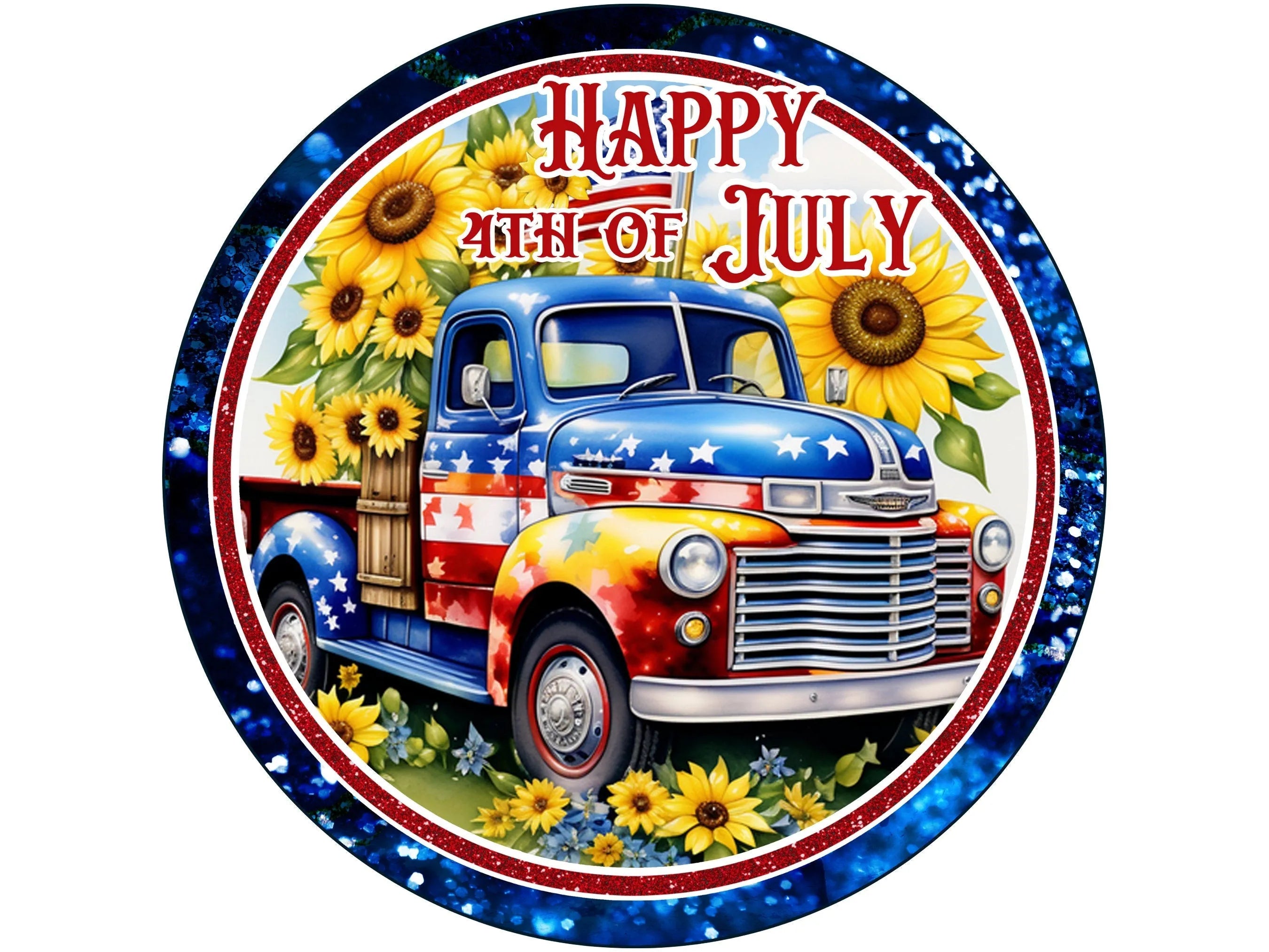 Patriotic vintage truck sign, vintage truck americana decor, american flag sign, vintage truck sign, stars and stripes decor, 4th of july