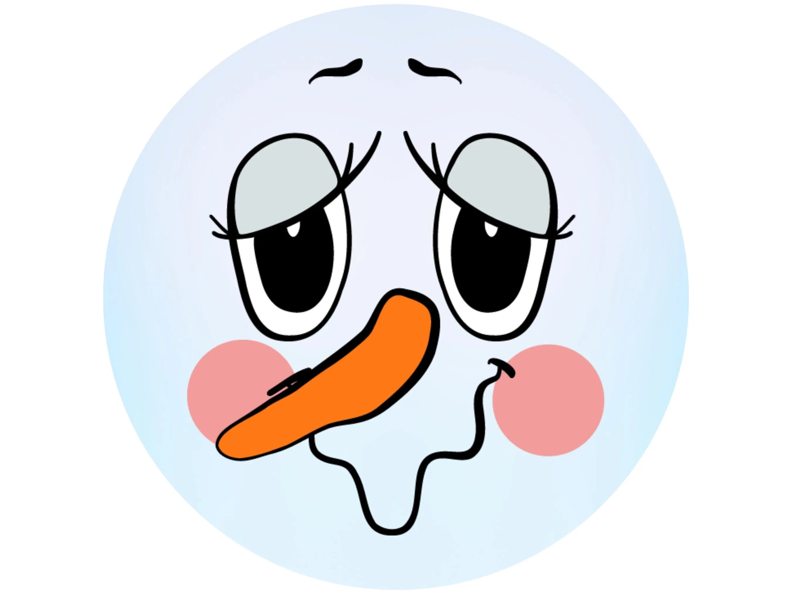 Corona de muñeco de nieve con mejillas sonrosadas y ojos azules, divertida corona de muñeco de nieve de invierno, arte de pared de muñeco de nieve.