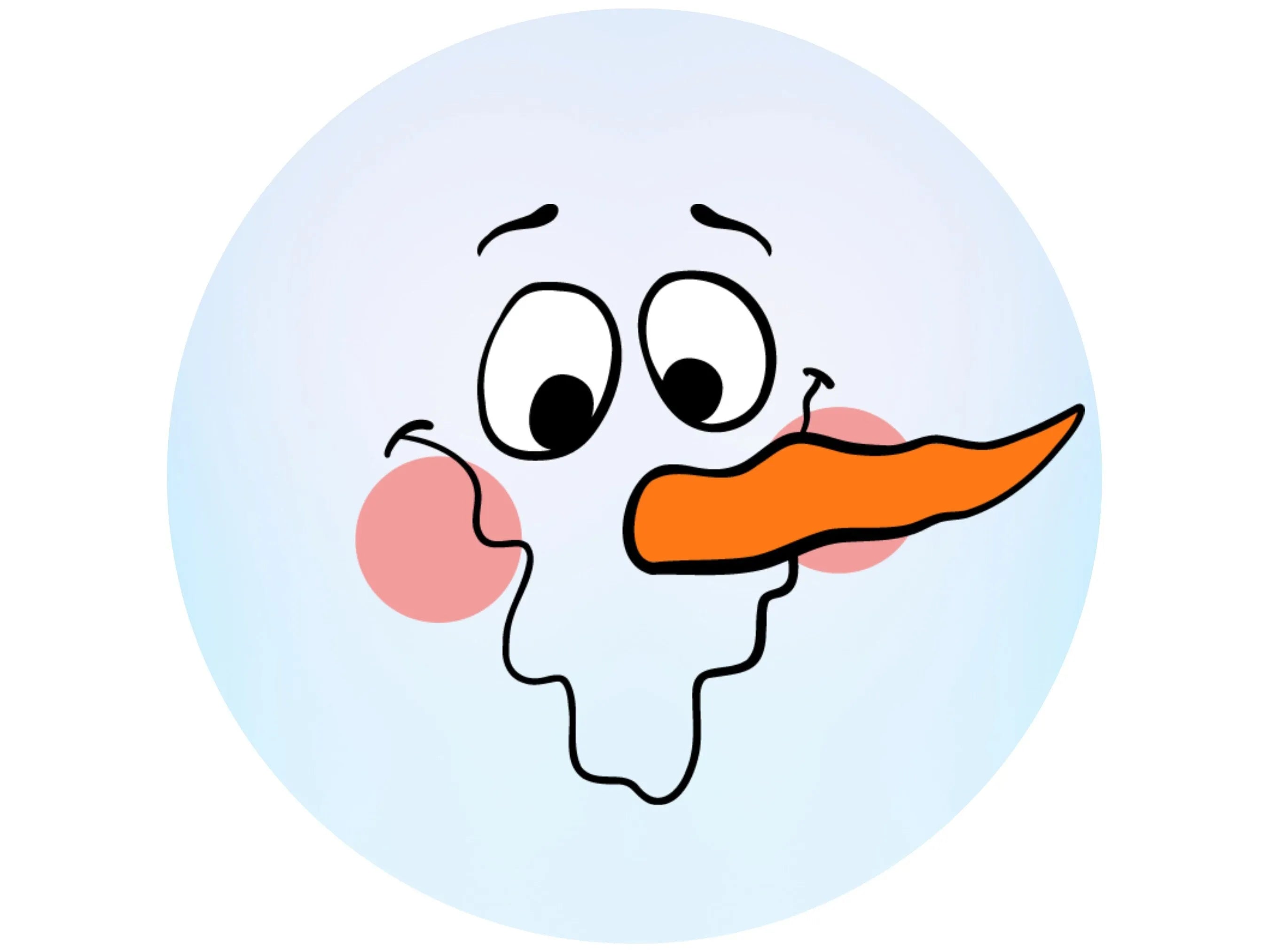 Corona de muñeco de nieve con mejillas sonrosadas y ojos azules, divertida corona de muñeco de nieve de invierno, arte de pared de muñeco de nieve.