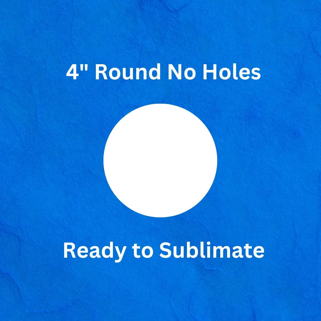 Placa de sublimación, placa circular blanca, placa redonda de 4" de diámetro, placas de sublimación de tinte de aluminio de 4 pulgadas, sin orificio