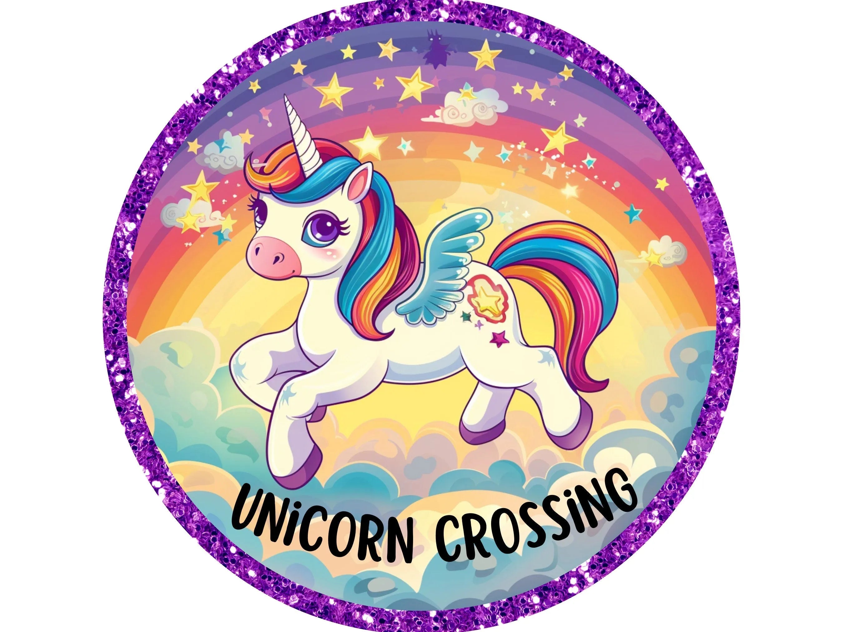 Letrero metálico de unicornio, arte mural de fantasía, decoración de bosque mágico, criatura mítica, decoración caprichosa para el hogar, regalo perfecto para los amantes de los unicornios.