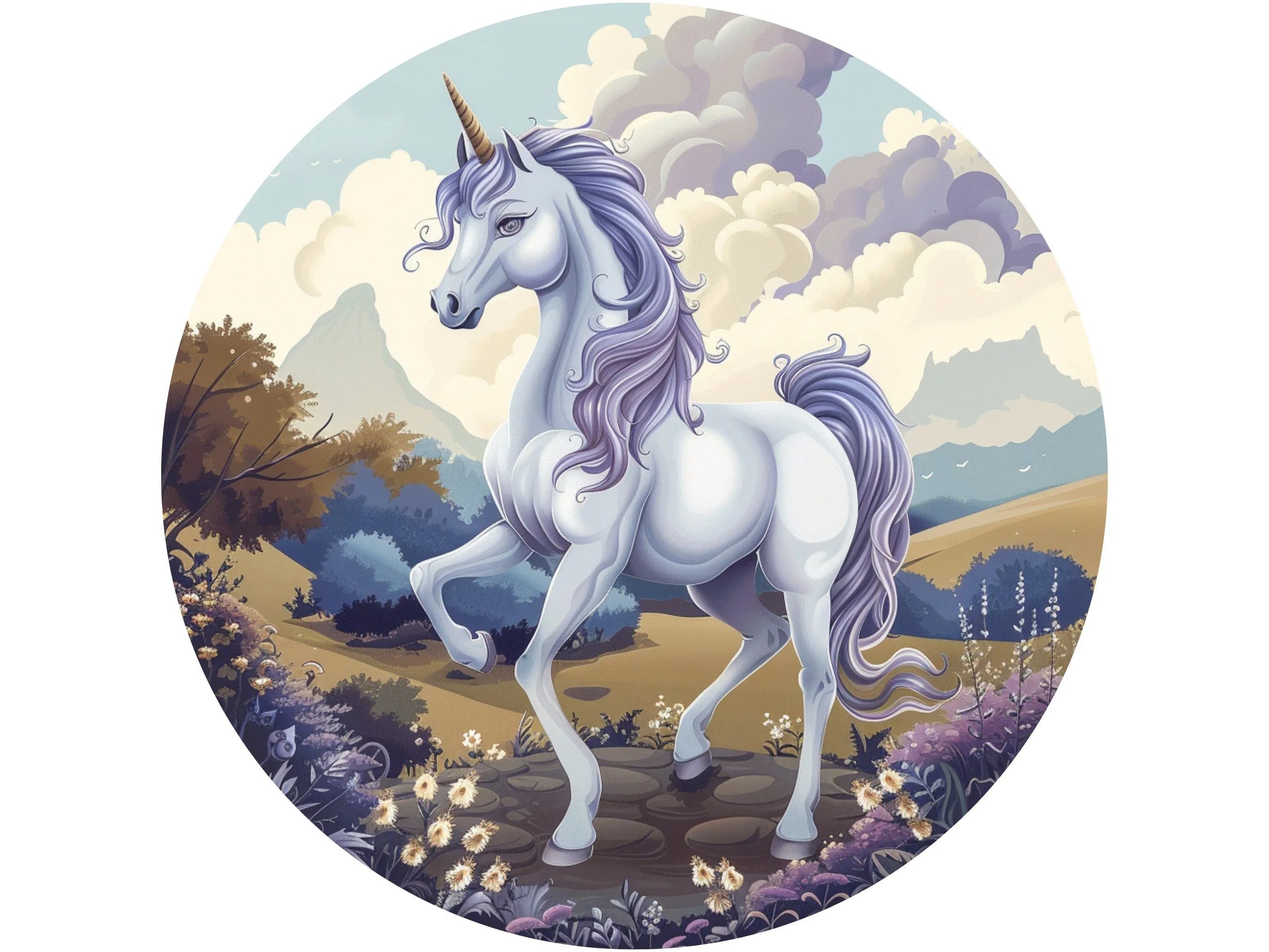 Letrero metálico de unicornio, arte mural de fantasía, decoración de bosque mágico, criatura mítica, decoración caprichosa para el hogar, regalo perfecto para los amantes de los unicornios.
