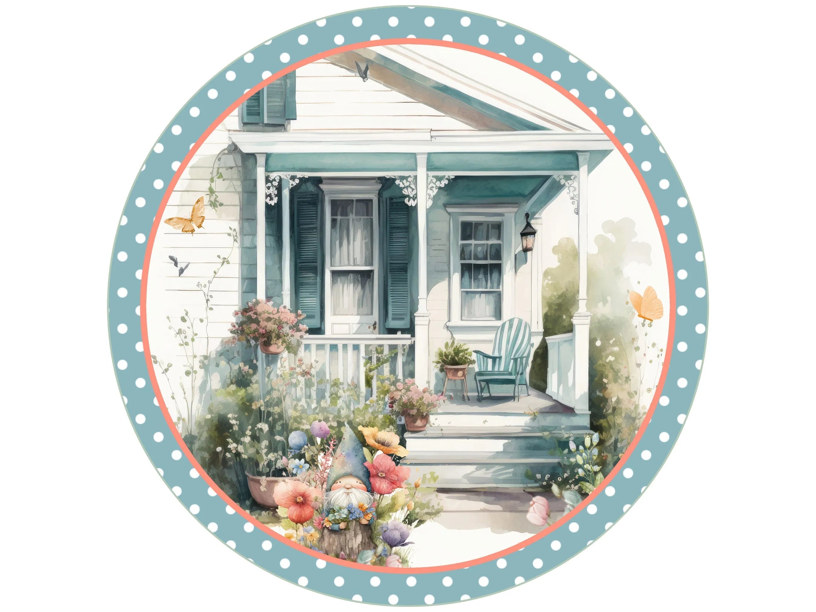 Letrero de corona para porche delantero de estilo victoriano, accesorio de corona de madera traslapada de estilo rústico, letrero de porche vintage de estilo campestre