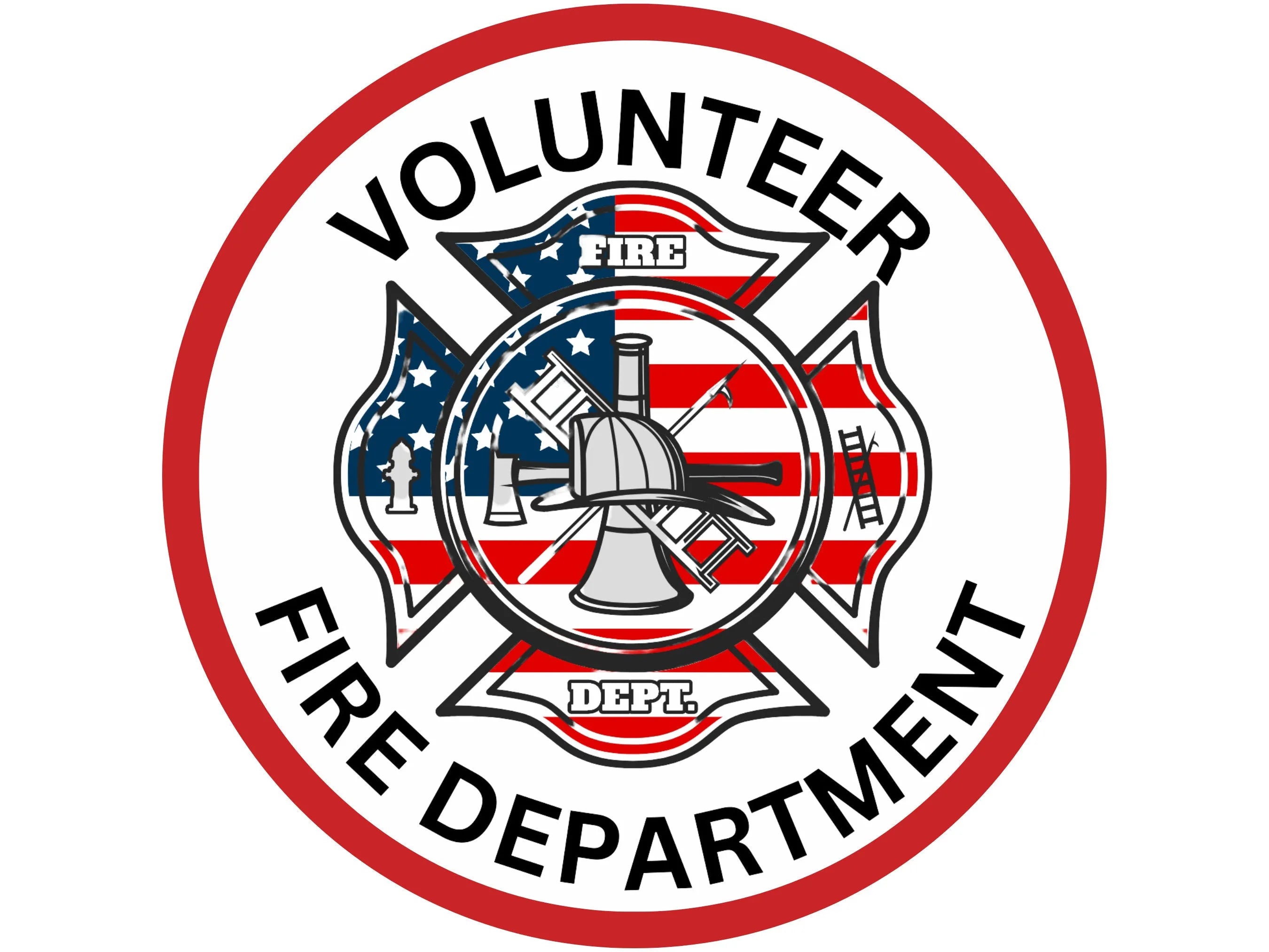 Letrero de corona de metal con emblema del departamento de bomberos voluntarios, letrero para el departamento de bomberos, arte de pared de apoyo a los bomberos