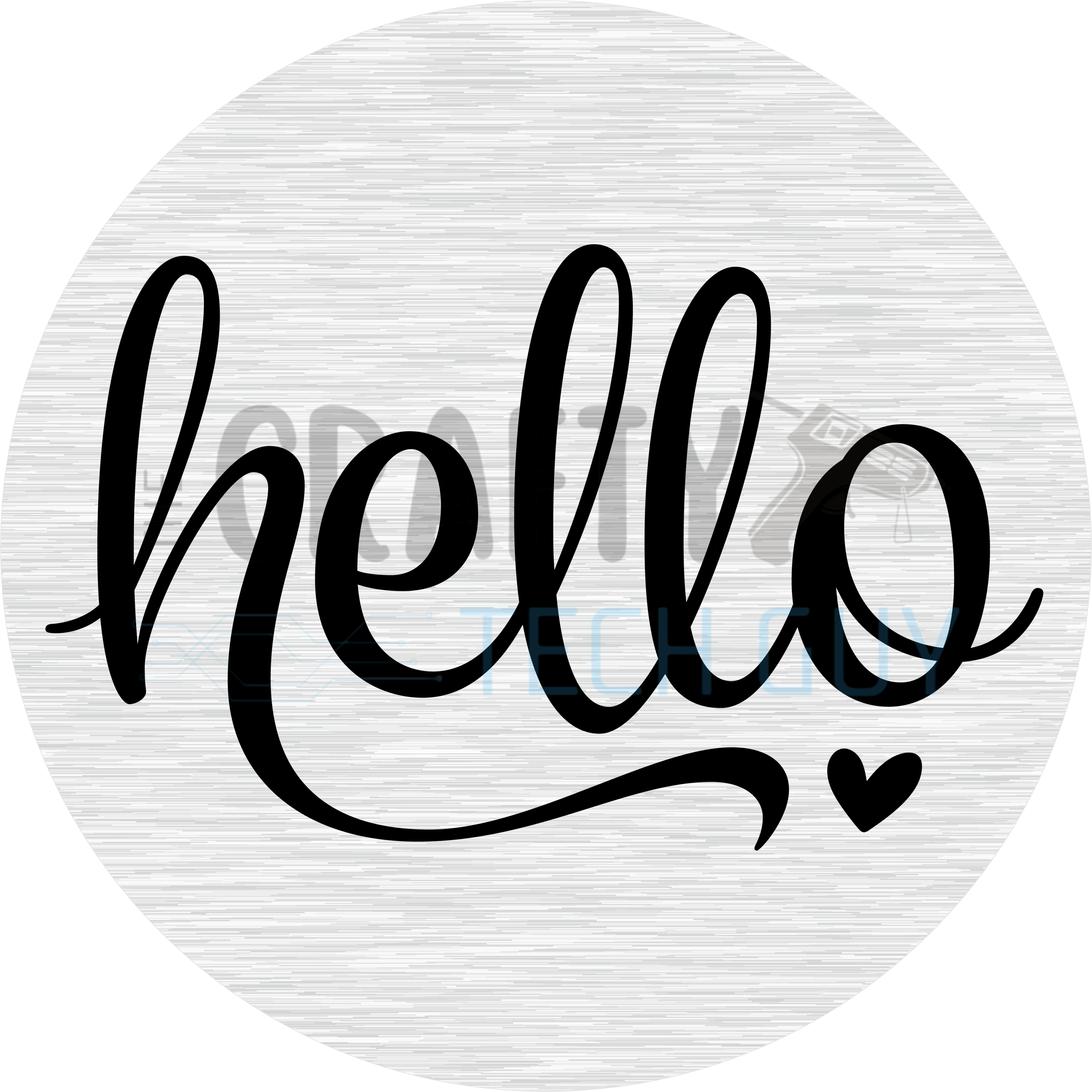 Simple Hello Round Door Sign – Neutral Home Accent Sign